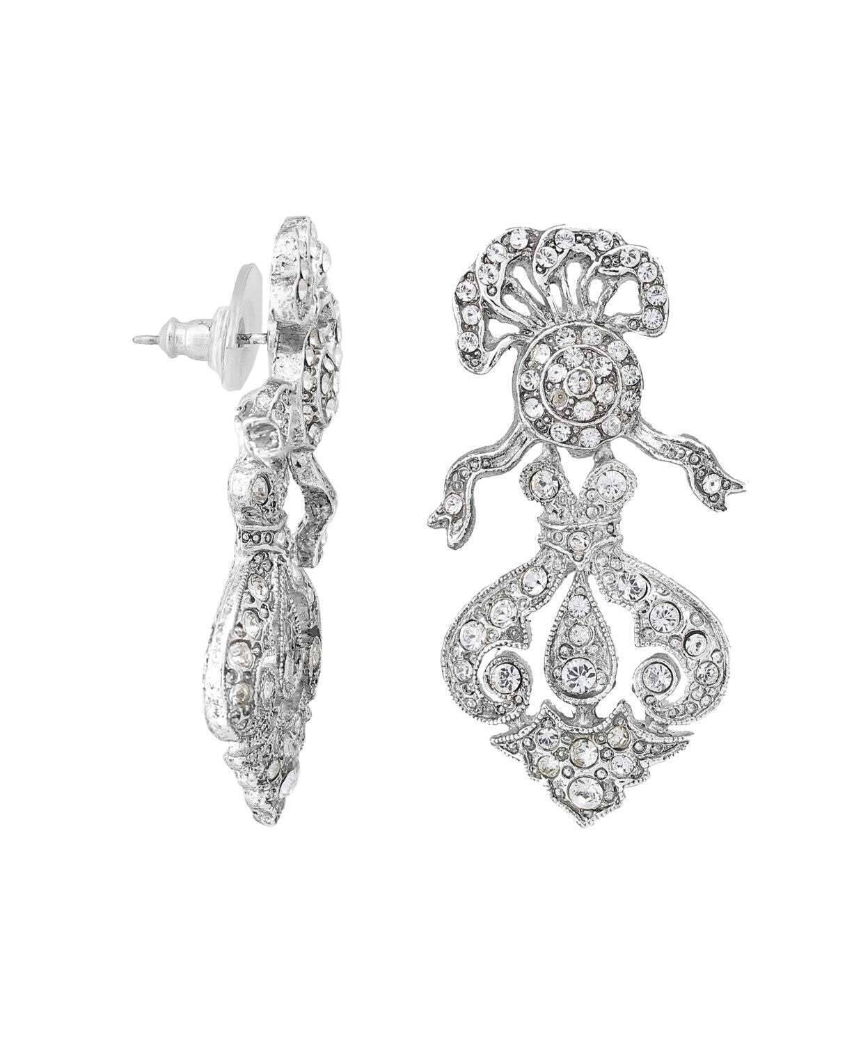 Antiquities Couture St. James Eternity Club Pave Crystal Drop Earrings