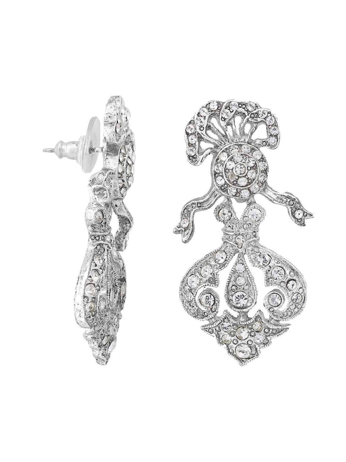Antiquities Couture St. James Eternity Club Pave Crystal Drop Earrings