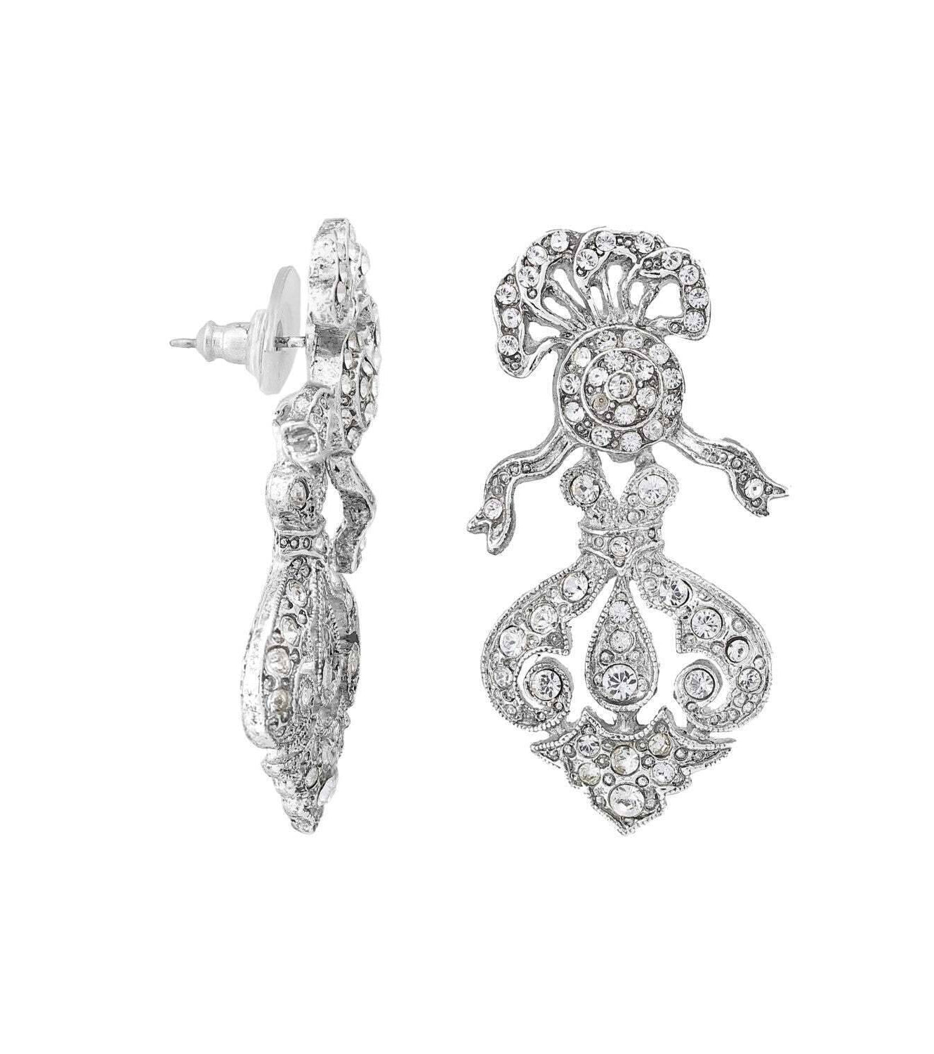 Antiquities Couture St. James Eternity Club Pave Crystal Drop Earrings