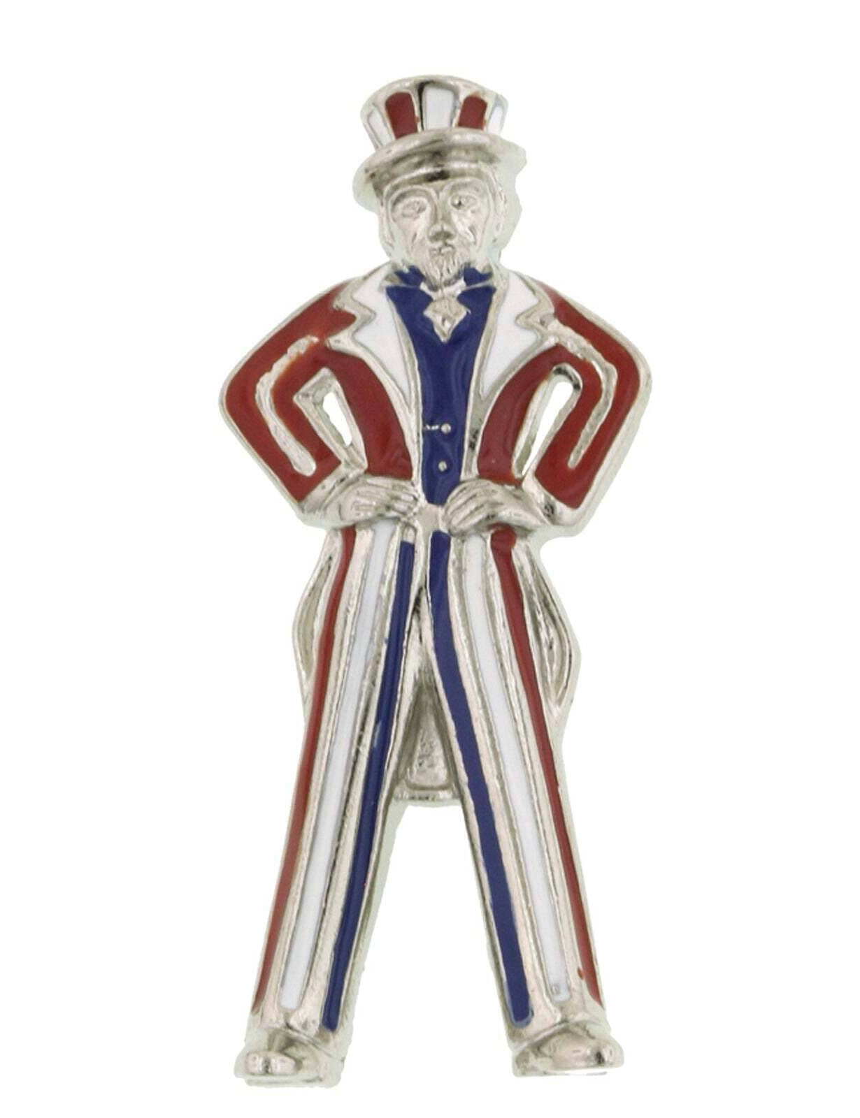1928 Jewelry Red White And Blue Uncle Sam Pin