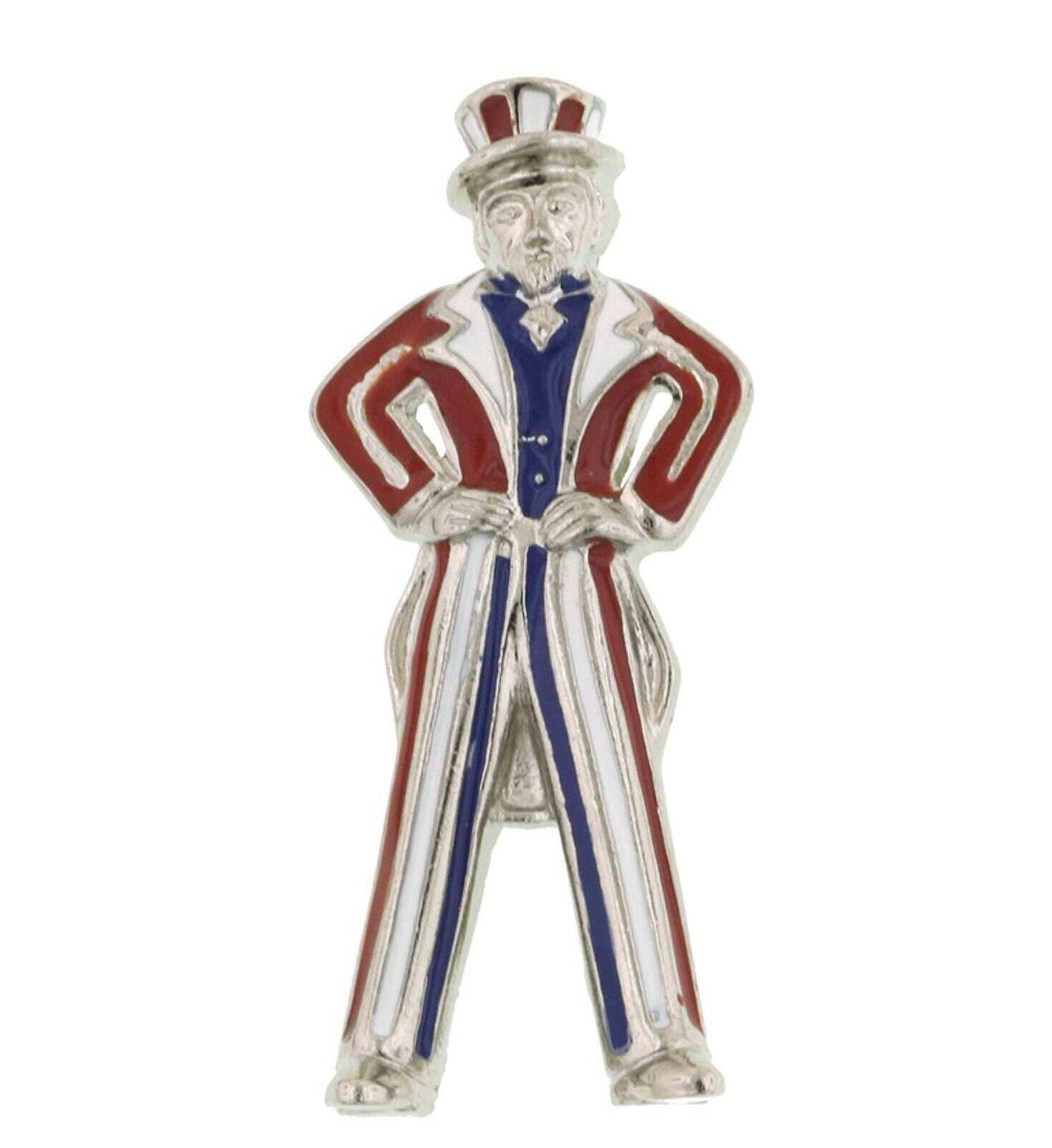 1928 Jewelry Red White And Blue Uncle Sam Pin
