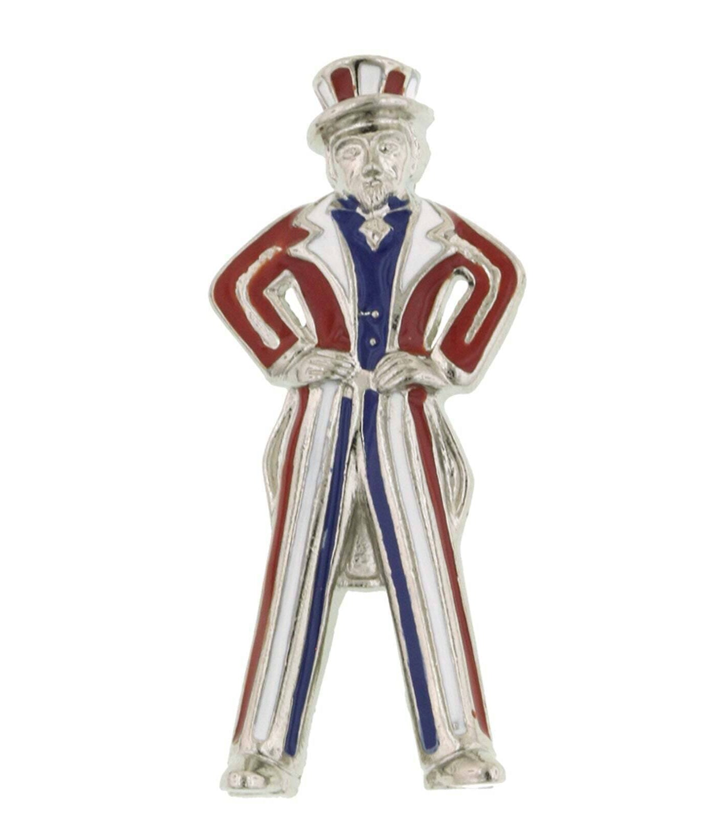 1928 Jewelry Red White And Blue Uncle Sam Pin