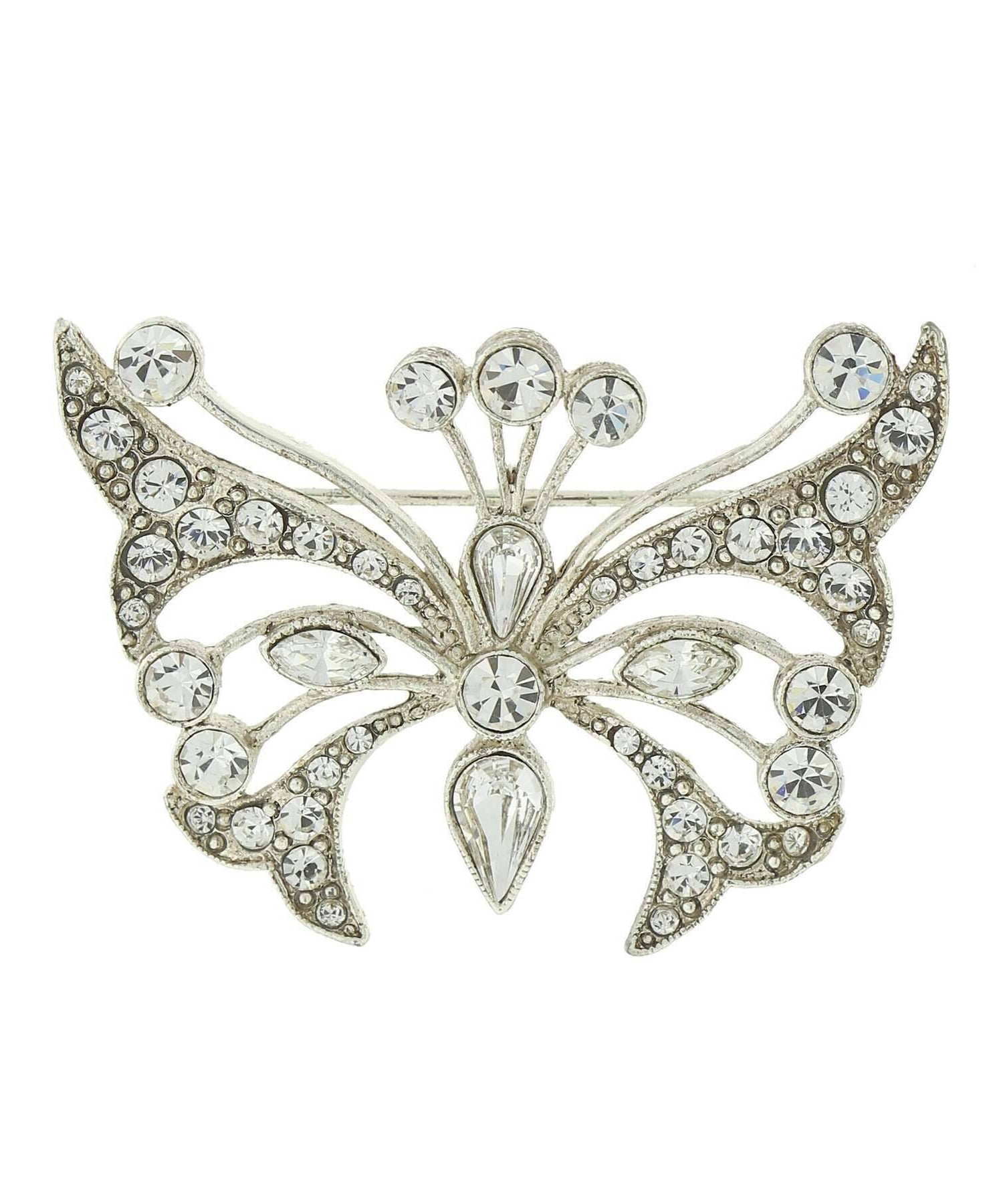 Antiquities Couture Crystal Butterfly Pin