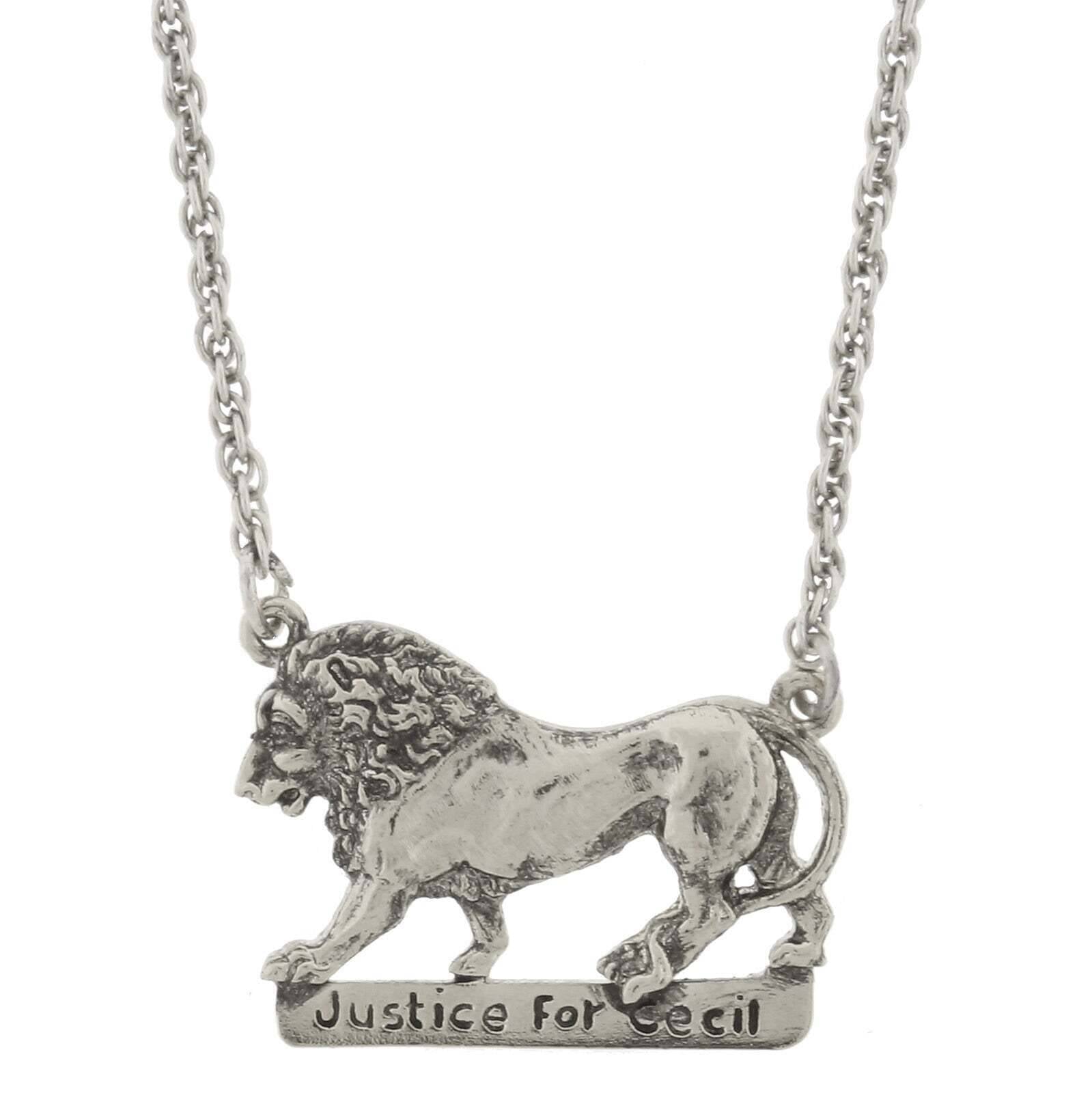 1928 Jewelry Justice For Cecil The Lion Pendant Necklace 16" + 3" Extender
