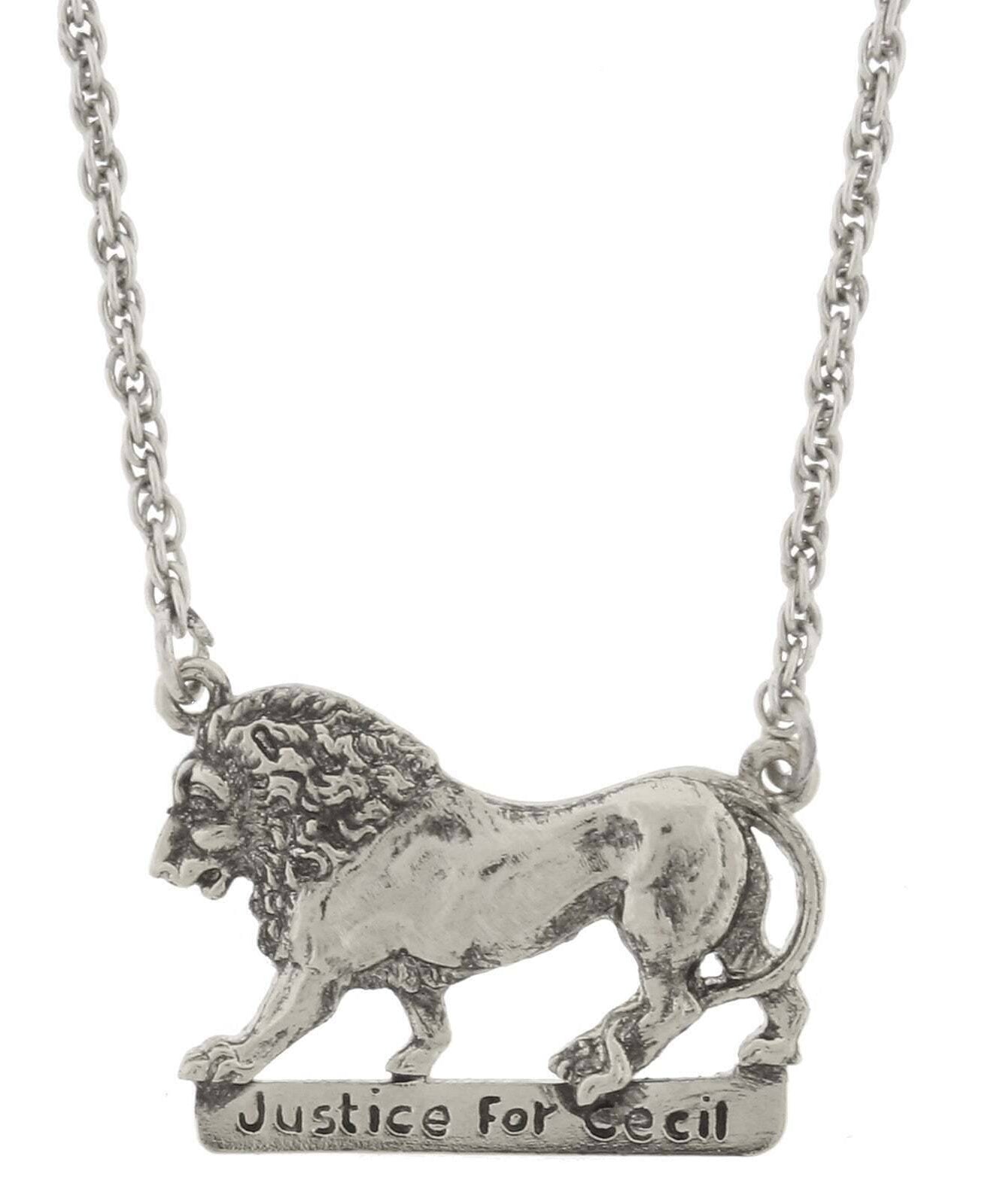 1928 Jewelry Justice For Cecil The Lion Pendant Necklace 16" + 3" Extender