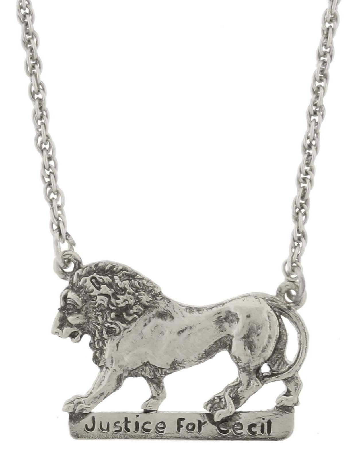 1928 Jewelry Justice For Cecil The Lion Pendant Necklace 16" + 3" Extender