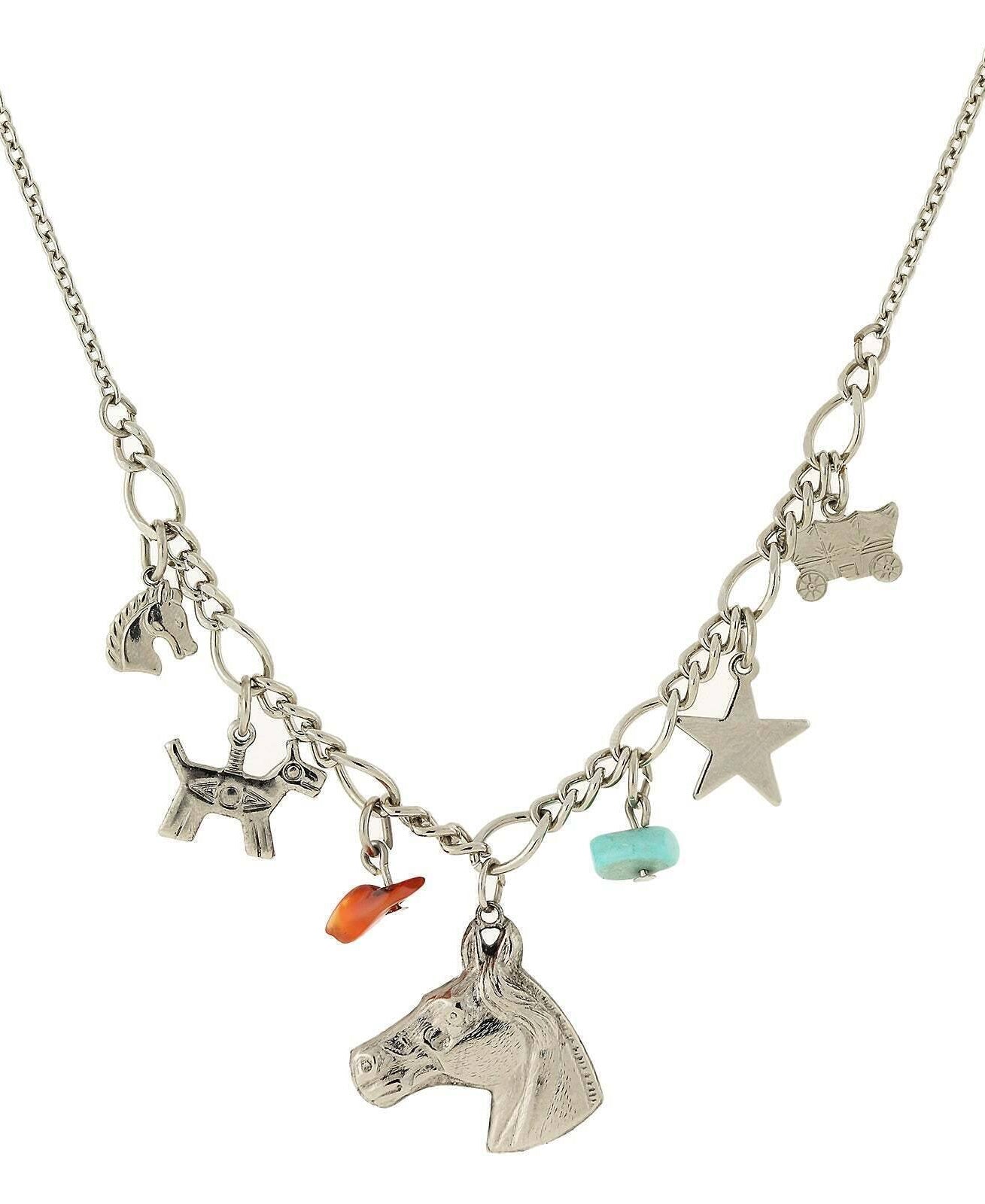 1928 Jewelry Southwest Multi-Charm Collar Necklace 16" + 3" Extender