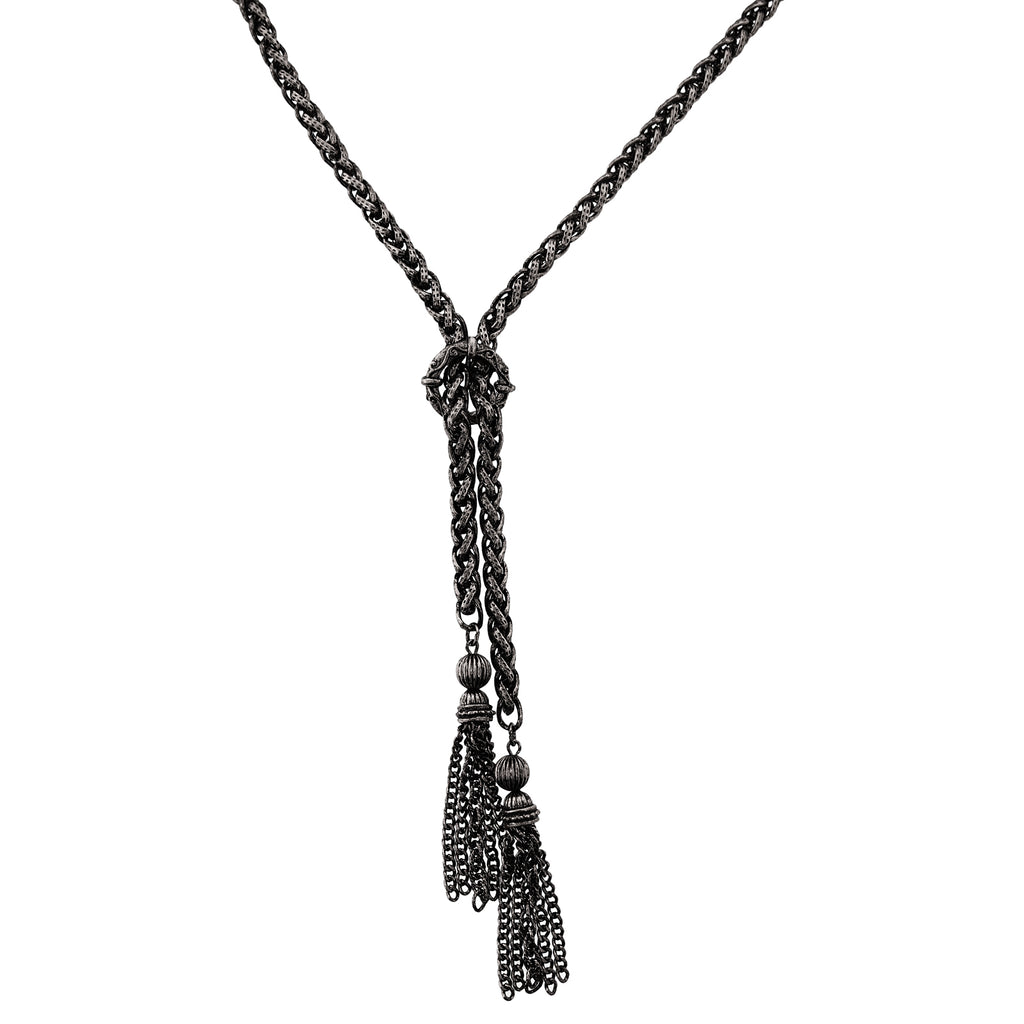 Antique Tassel Necklace 27 Black