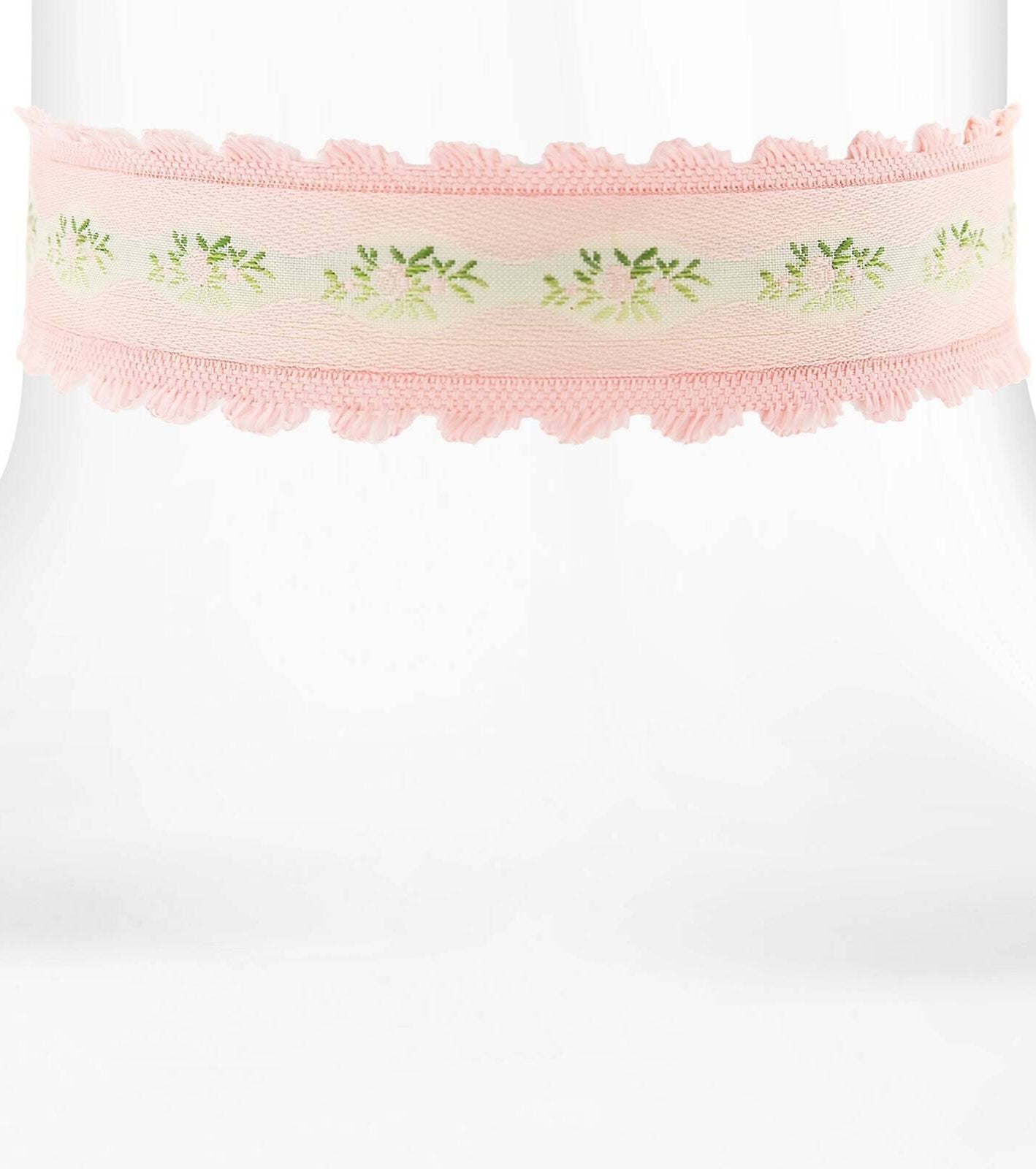 1928 Jewelry Pink Trim And Light Rose Floral Choker Necklace 12" + 5" Extender