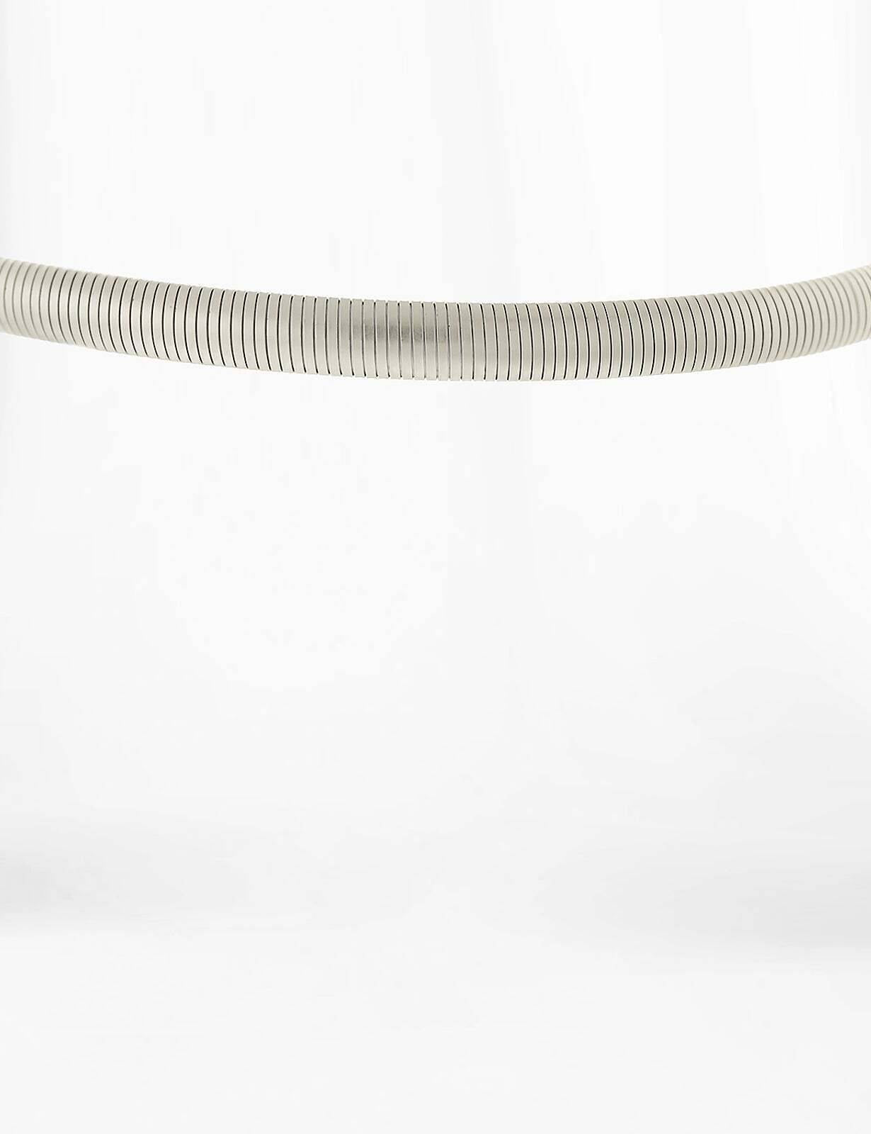 1928 Jewelry Cobra Chain Choker With Black Satin Ribbon Necklace 12" + 5" Extender