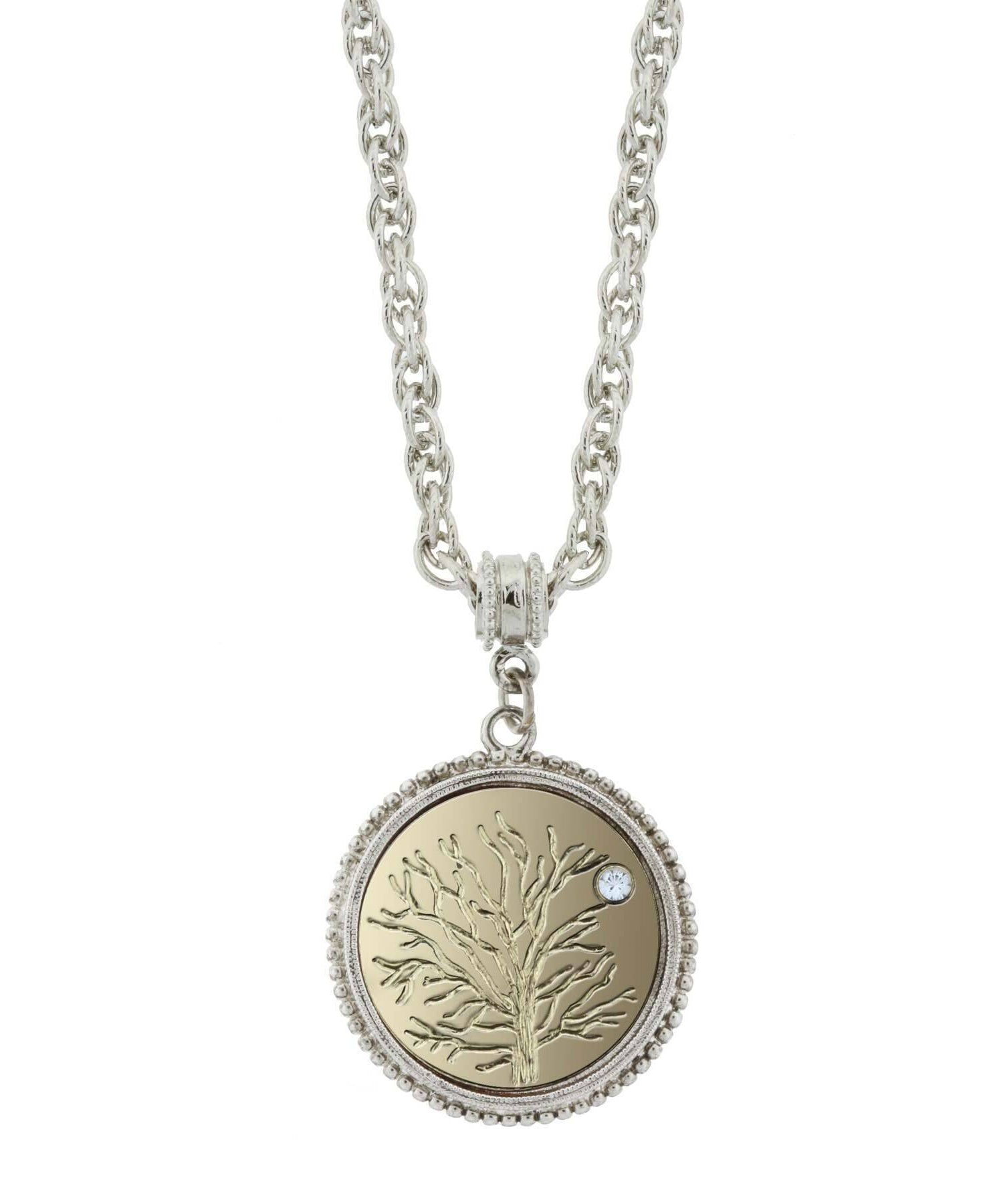 1928 Jewelry Tree Of Life Pendant Necklace 16" + 3" Extender