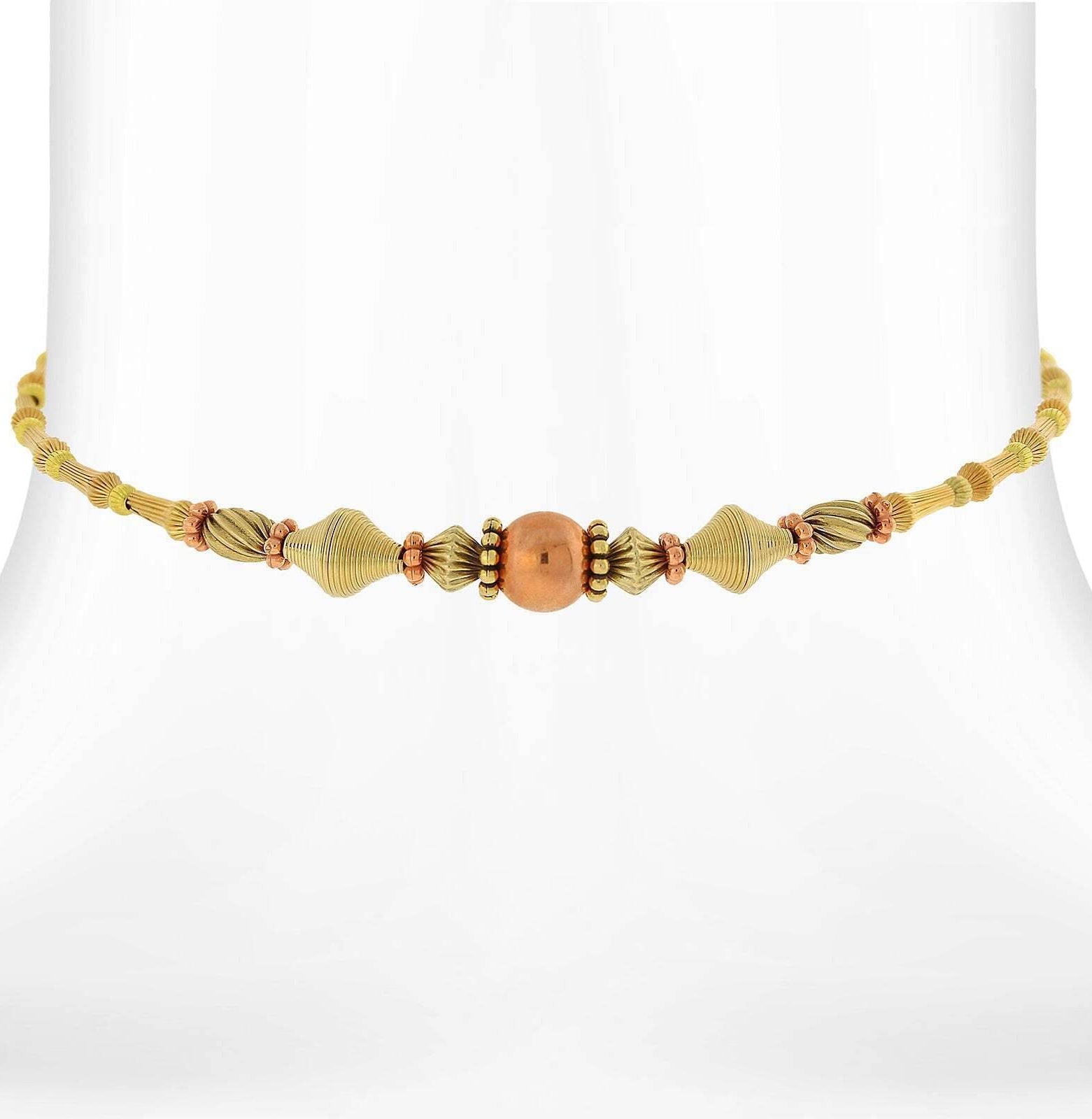 1928 Jewelry Eclectic Multi Beaded Choker Necklace 15"