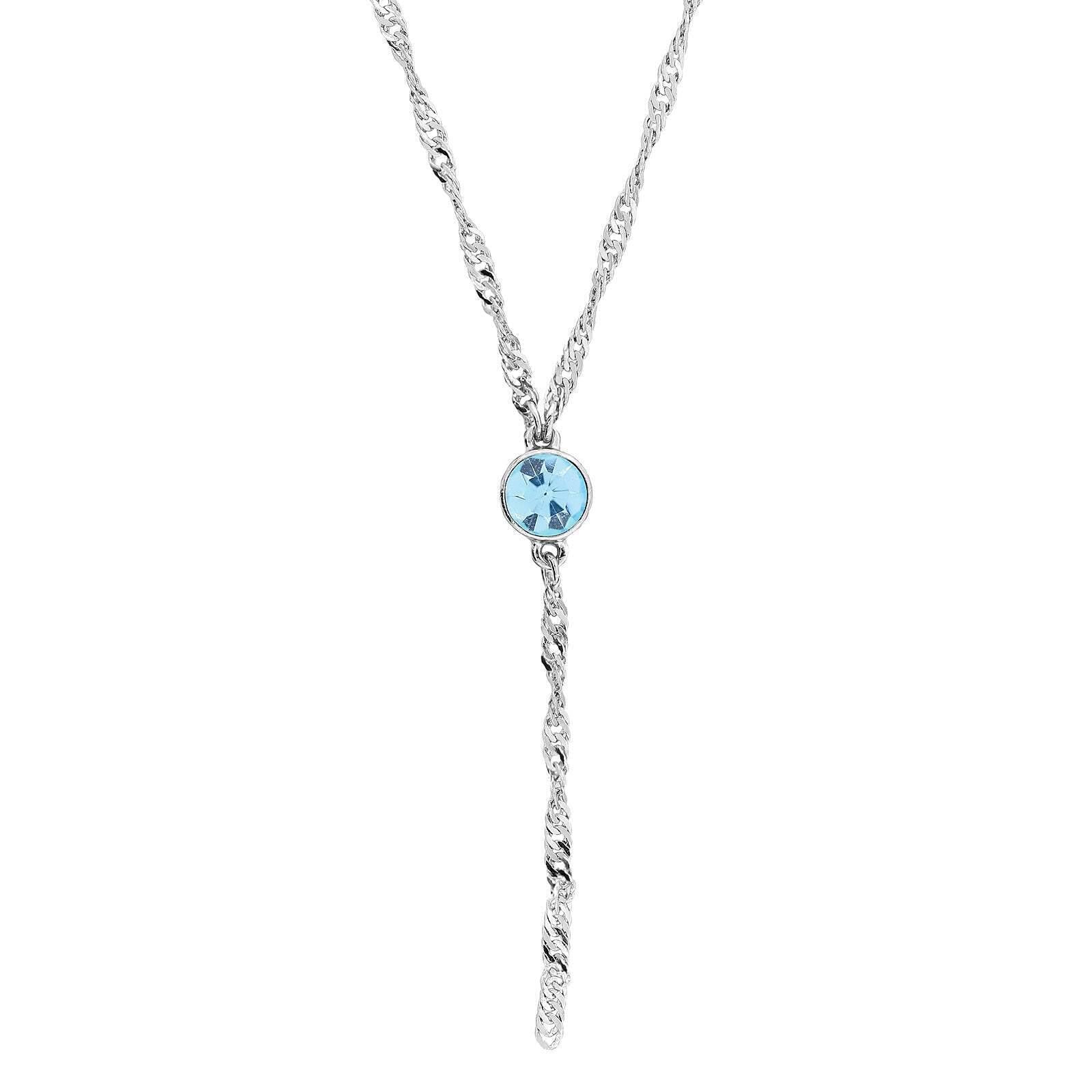 1928 Jewelry Round Crystal Y Necklace Chain 16" + 3" Extender