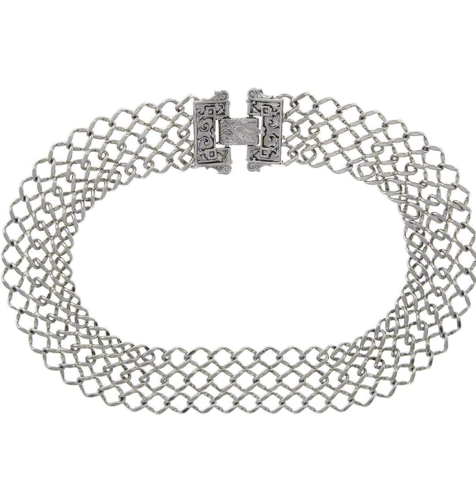 1928 Jewelry Collectanea Interlaced Chain Collar Necklace 17"