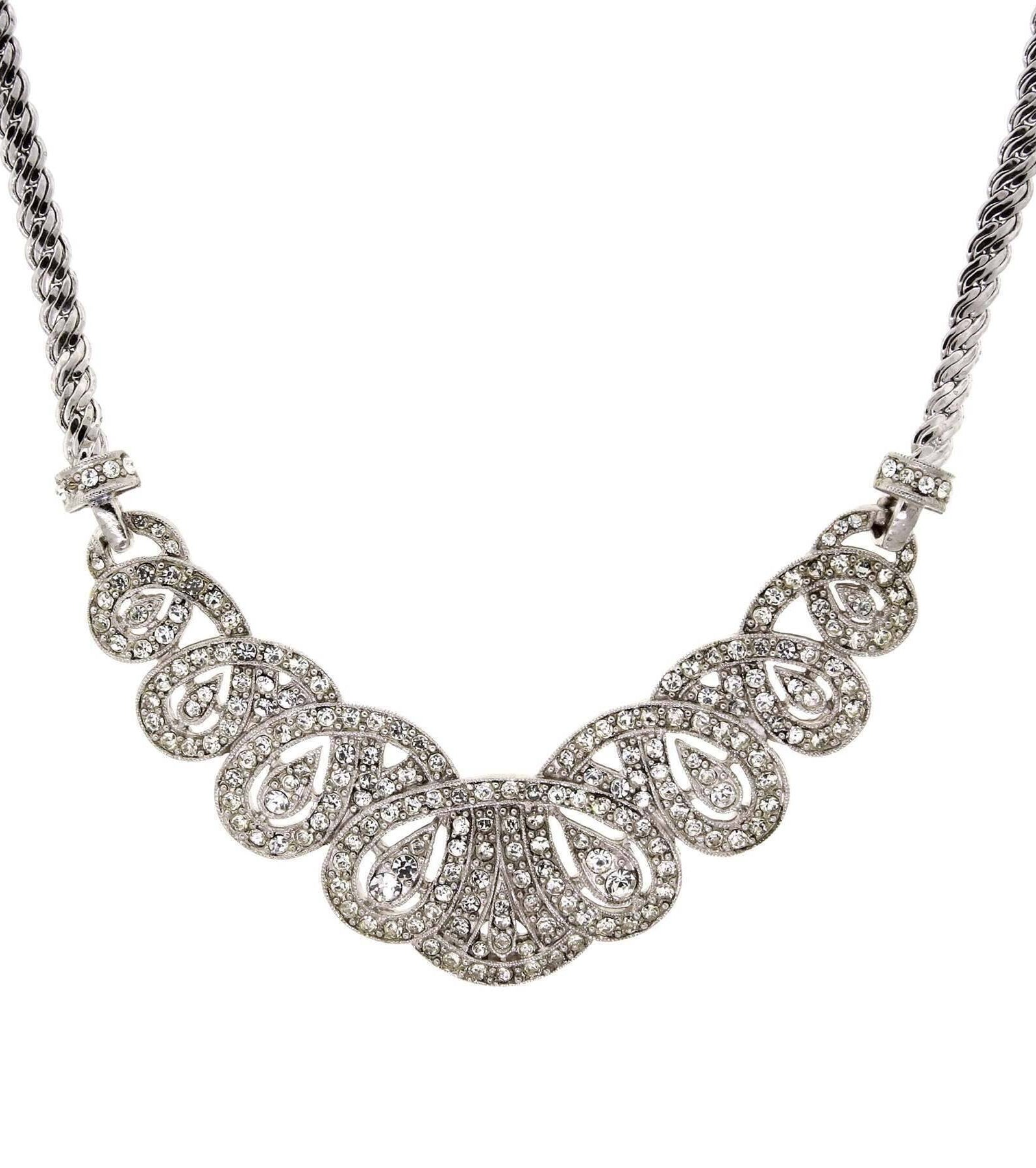 Antiquities Couture St. James Eternity Club Pave Crystal Necklace 18"