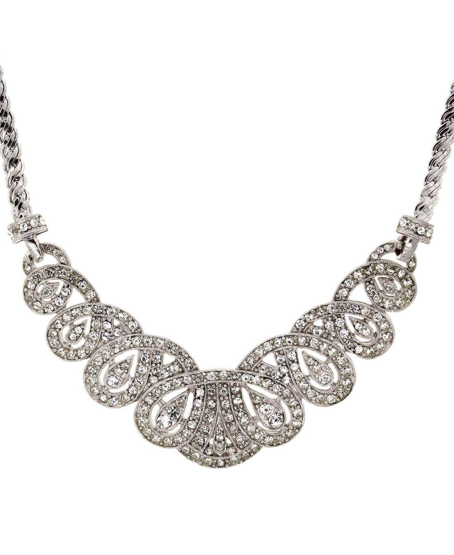 Antiquities Couture St. James Eternity Club Pave Crystal Necklace 18"