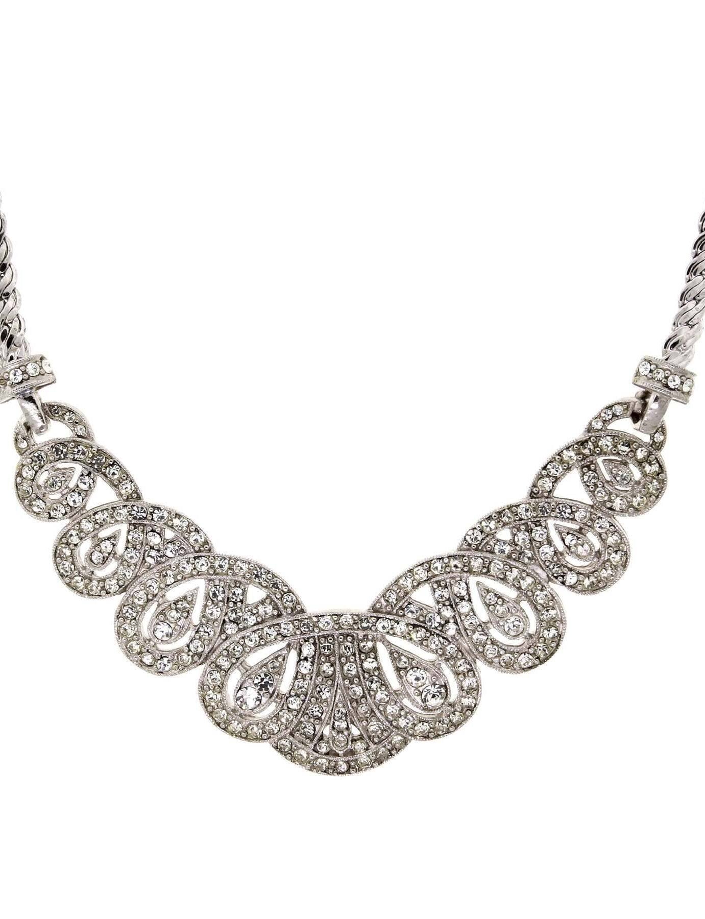 Antiquities Couture St. James Eternity Club Pave Crystal Necklace 18"