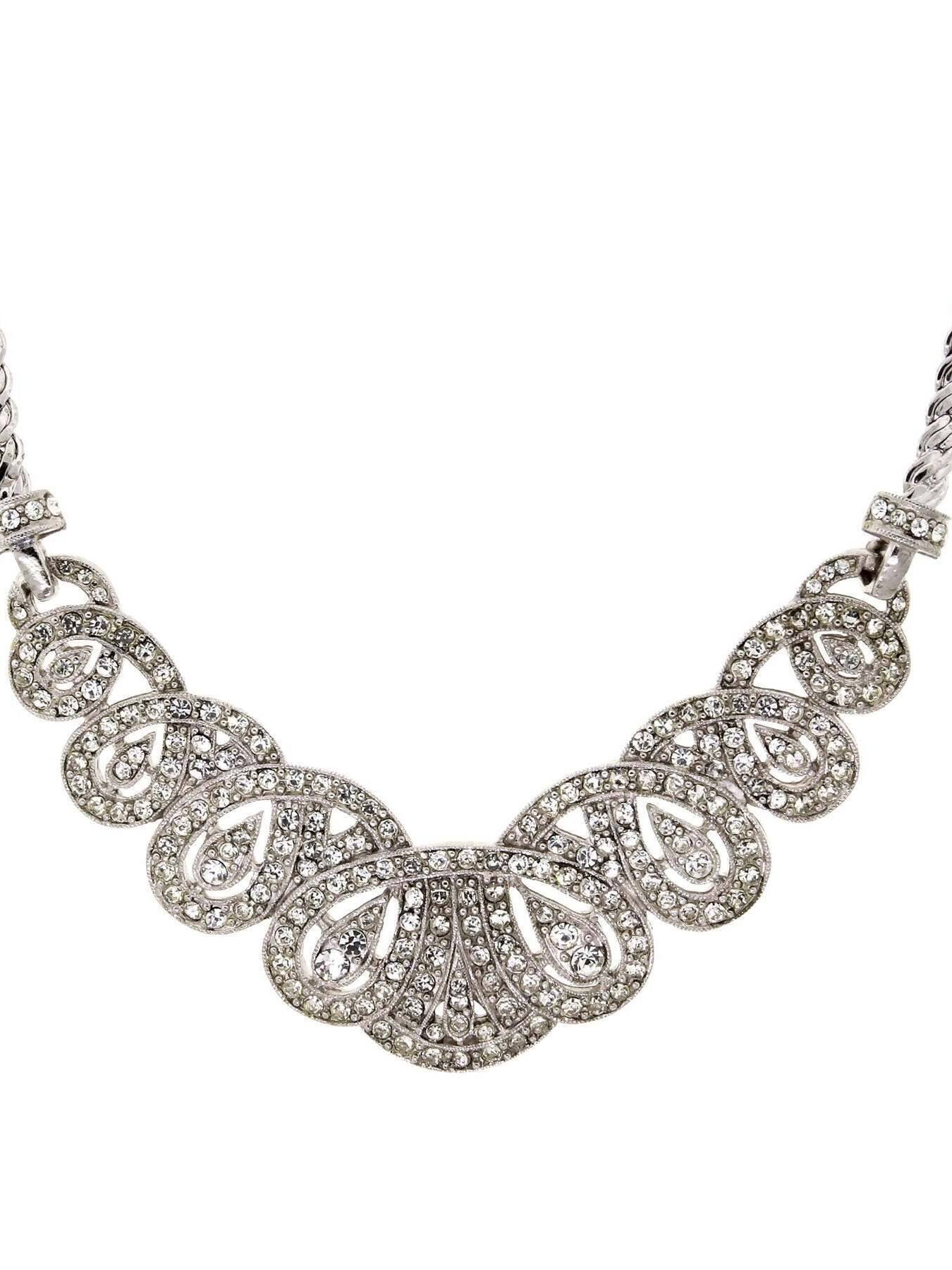 Antiquities Couture St. James Eternity Club Pave Crystal Necklace 18"