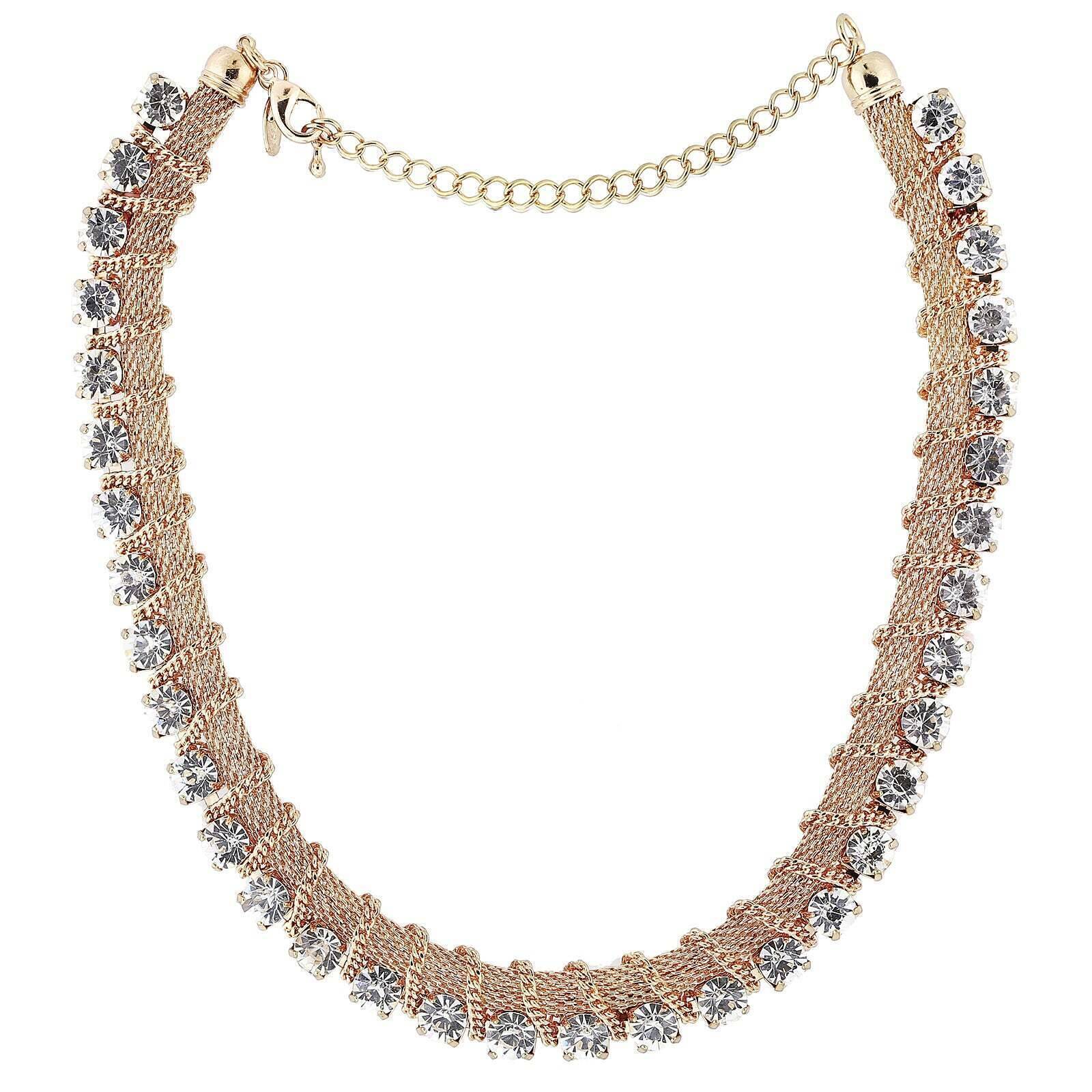1928 Jewelry Crystal Necklace 16"