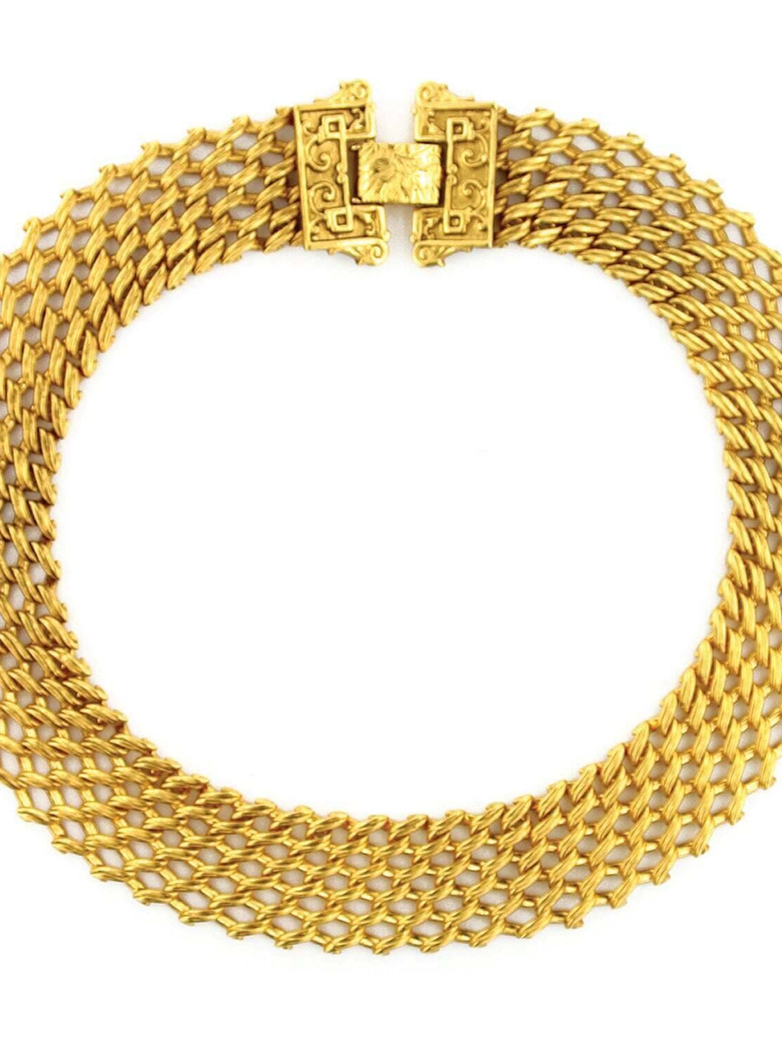 Antiquities Couture Collectanea Interlaced Chain Collar Necklace 17"