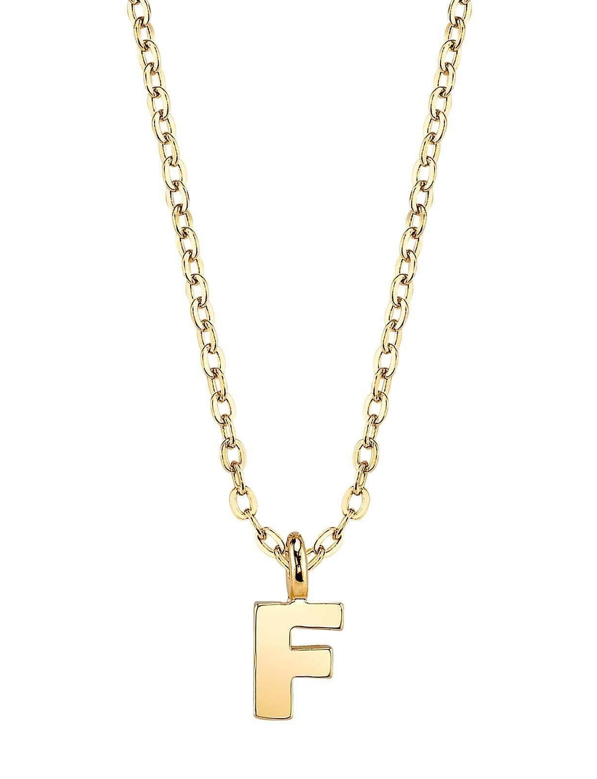 1928 Jewelry Initial Letter Pendant Necklace 20"