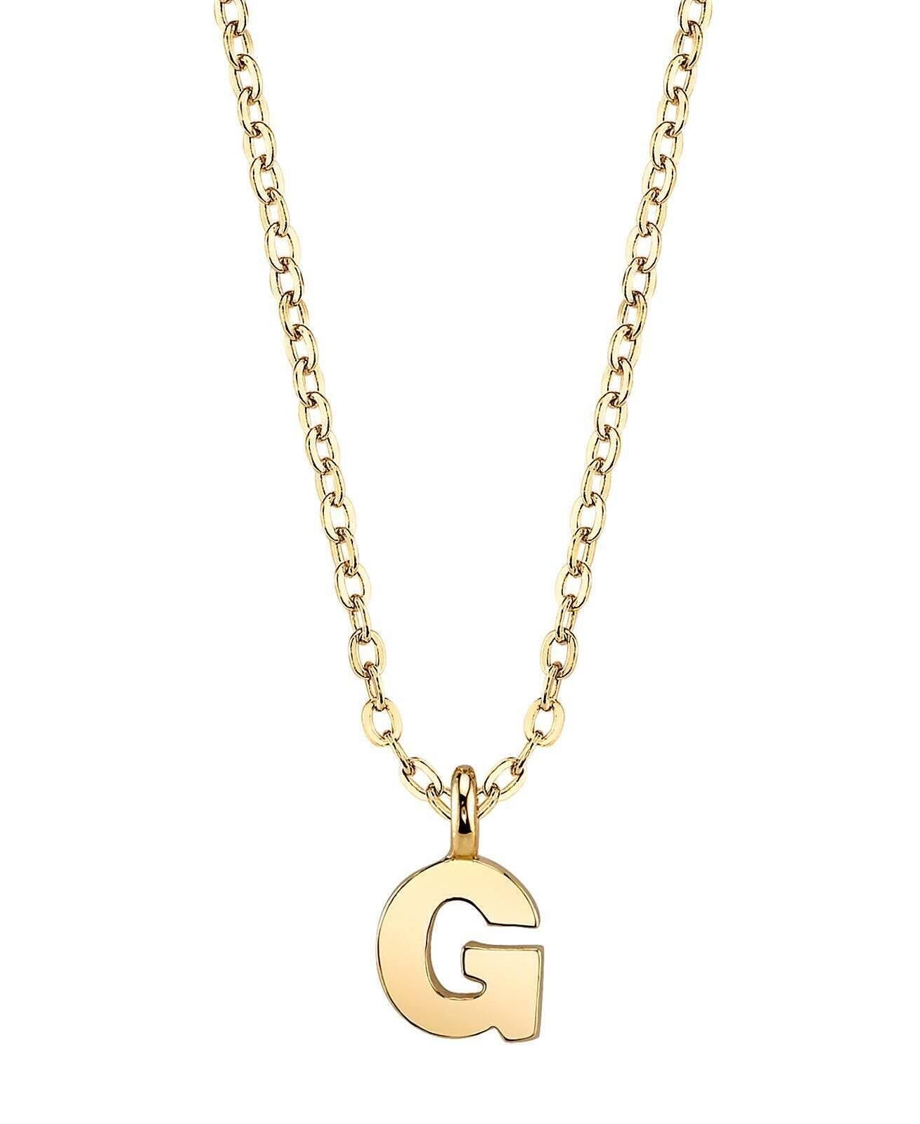 1928 Jewelry Initial Letter Pendant Necklace 20"