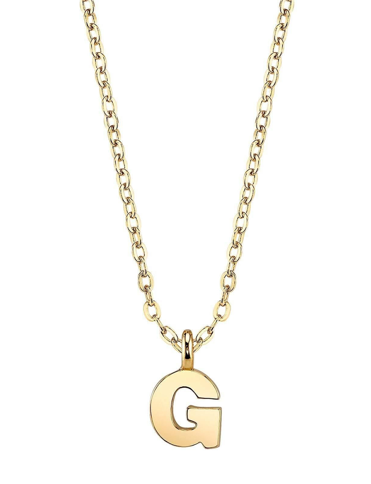 1928 Jewelry Initial Letter Pendant Necklace 20"