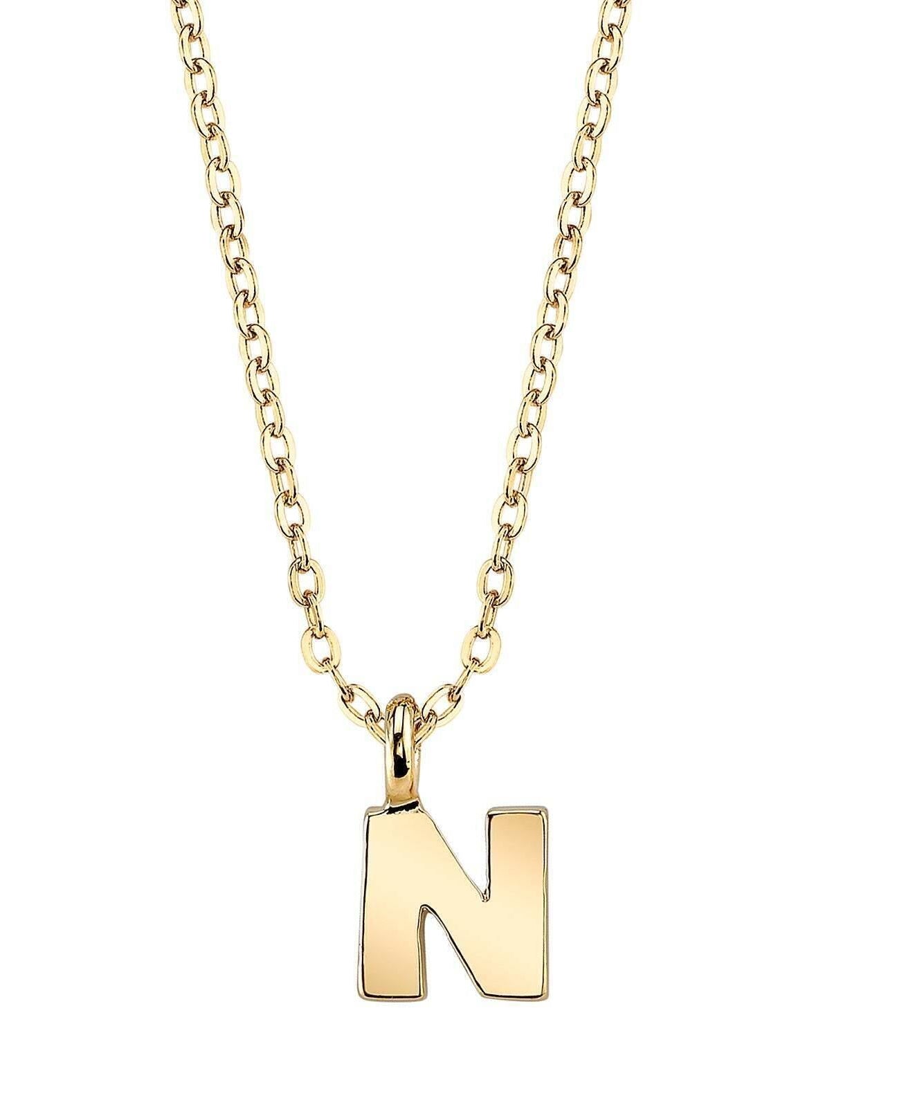 1928 Jewelry Initial Letter Pendant Necklace 20"