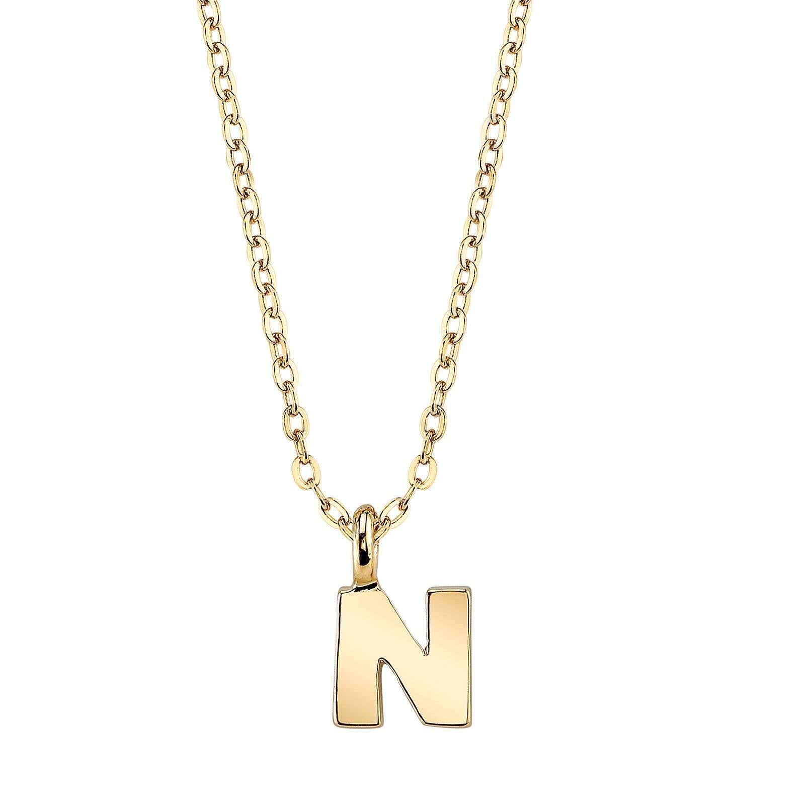 1928 Jewelry Initial Letter Pendant Necklace 20"