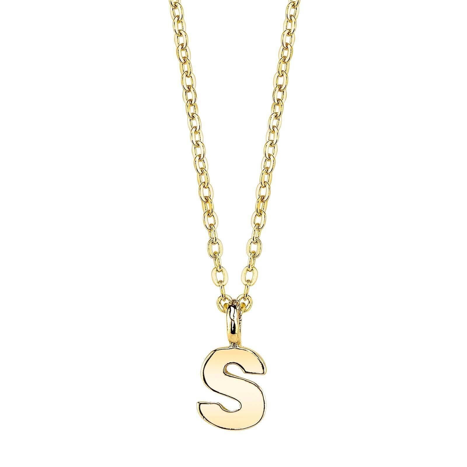 1928 Jewelry Initial Letter Pendant Necklace 20"