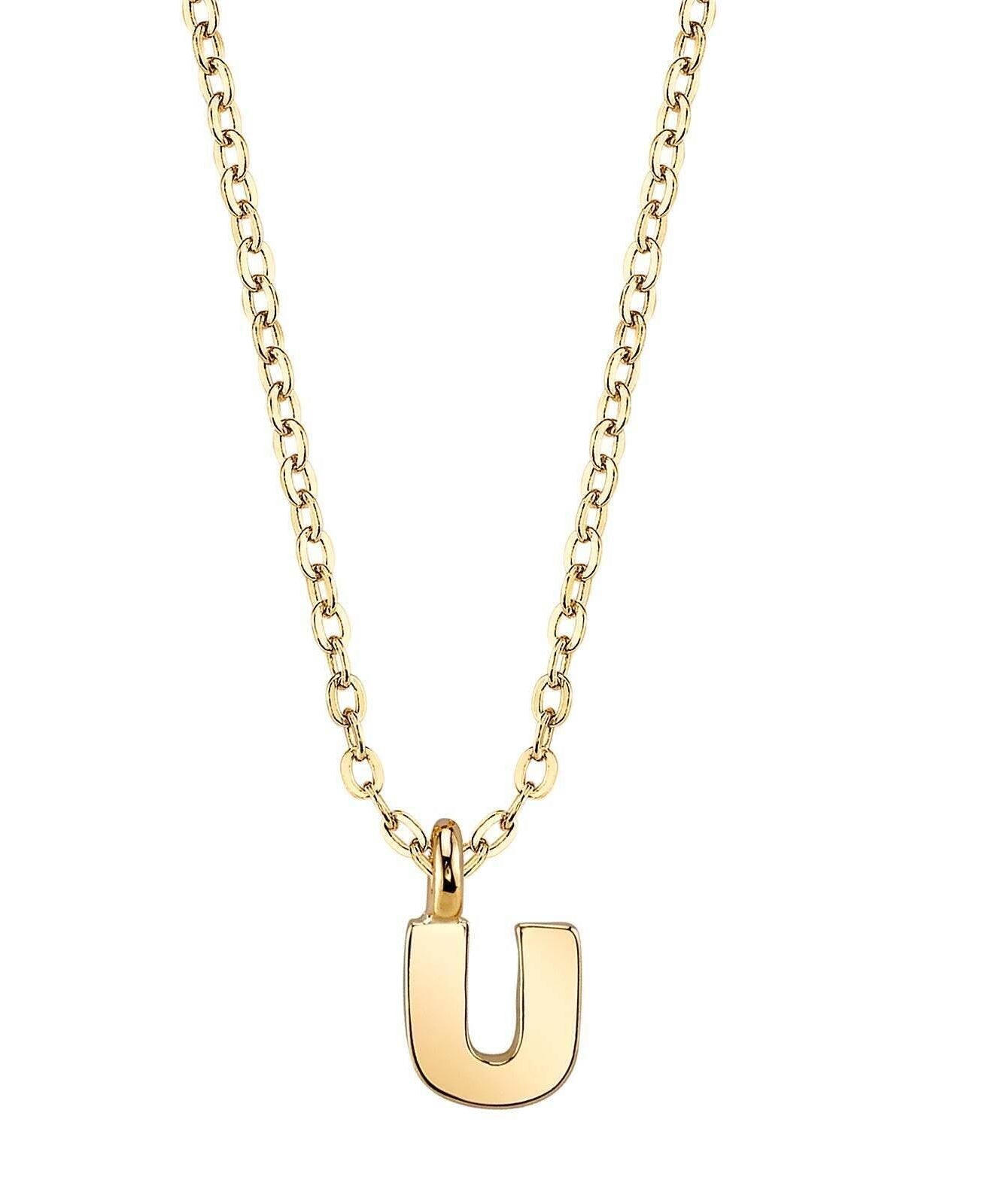 1928 Jewelry Initial Letter Pendant Necklace 20"