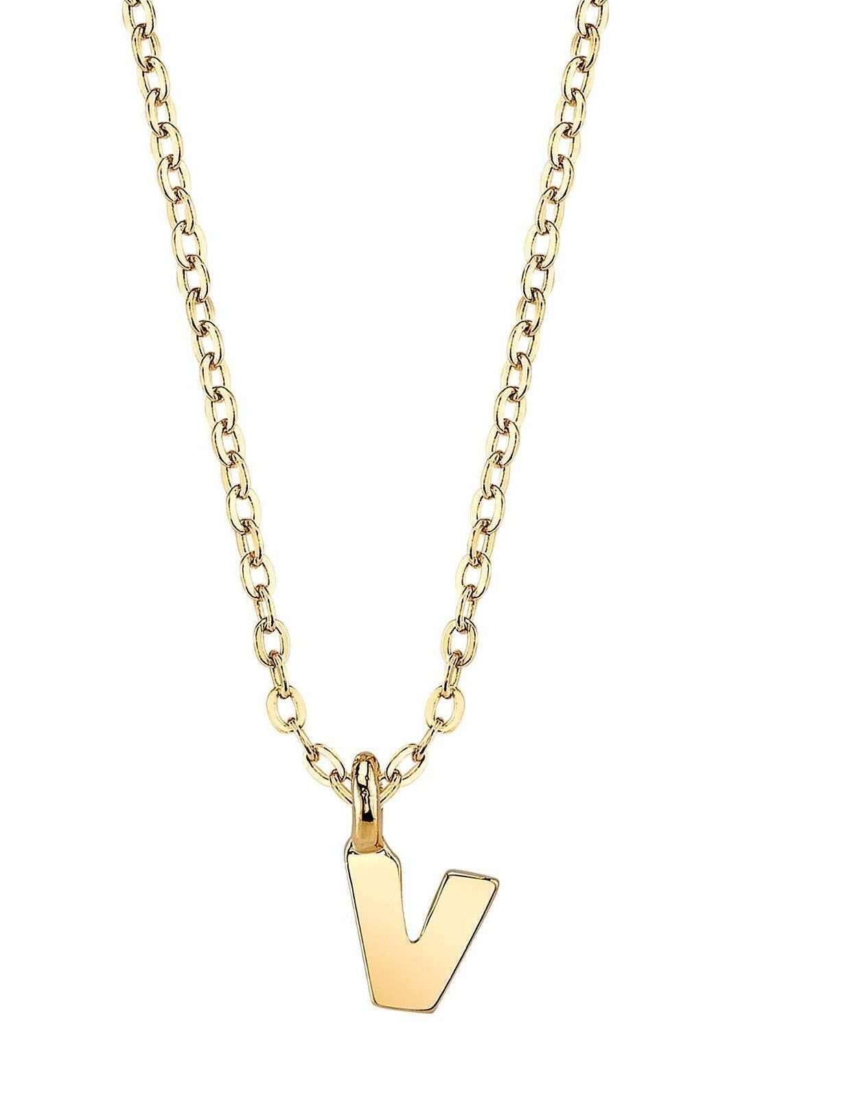 1928 Jewelry Initial Letter Pendant Necklace 20"