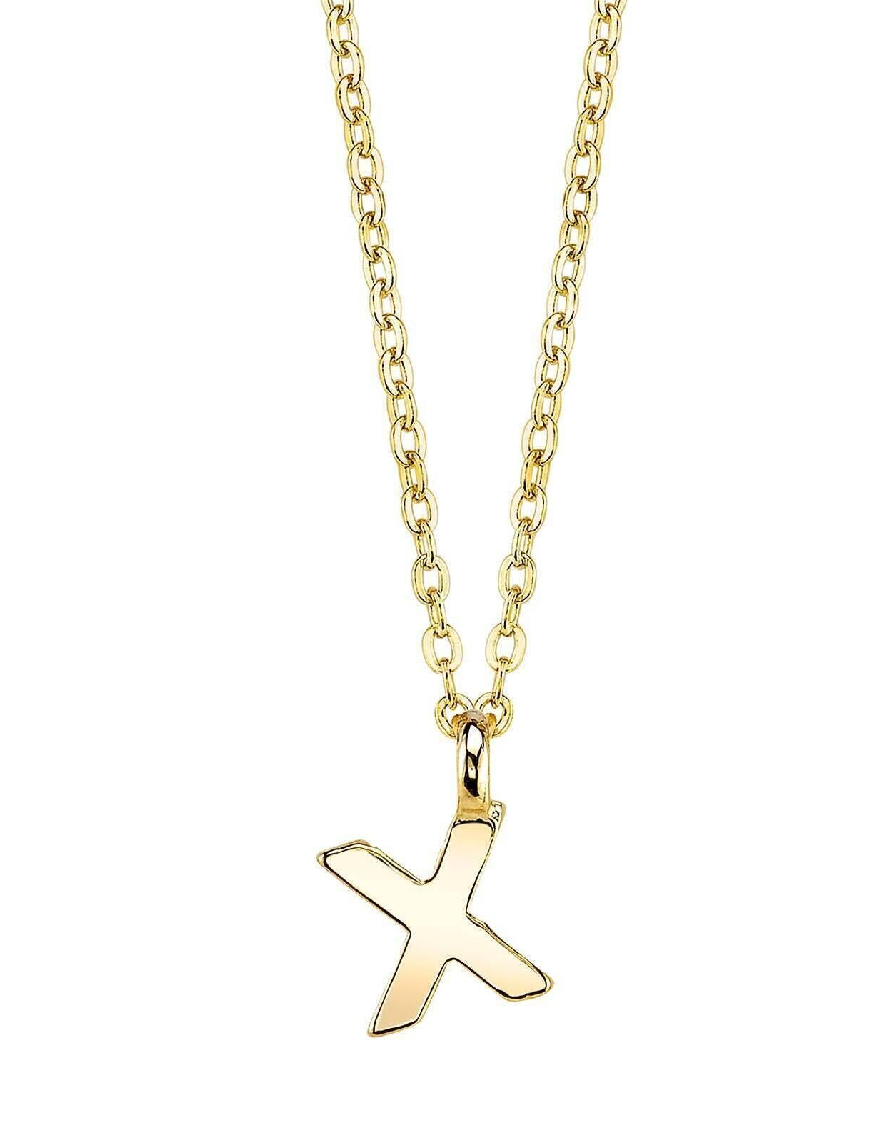 1928 Jewelry Initial Letter Pendant Necklace 20"