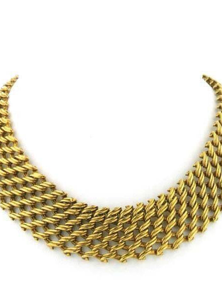 Antiquities Couture Collectanea Interlaced Chain Collar Necklace 17"