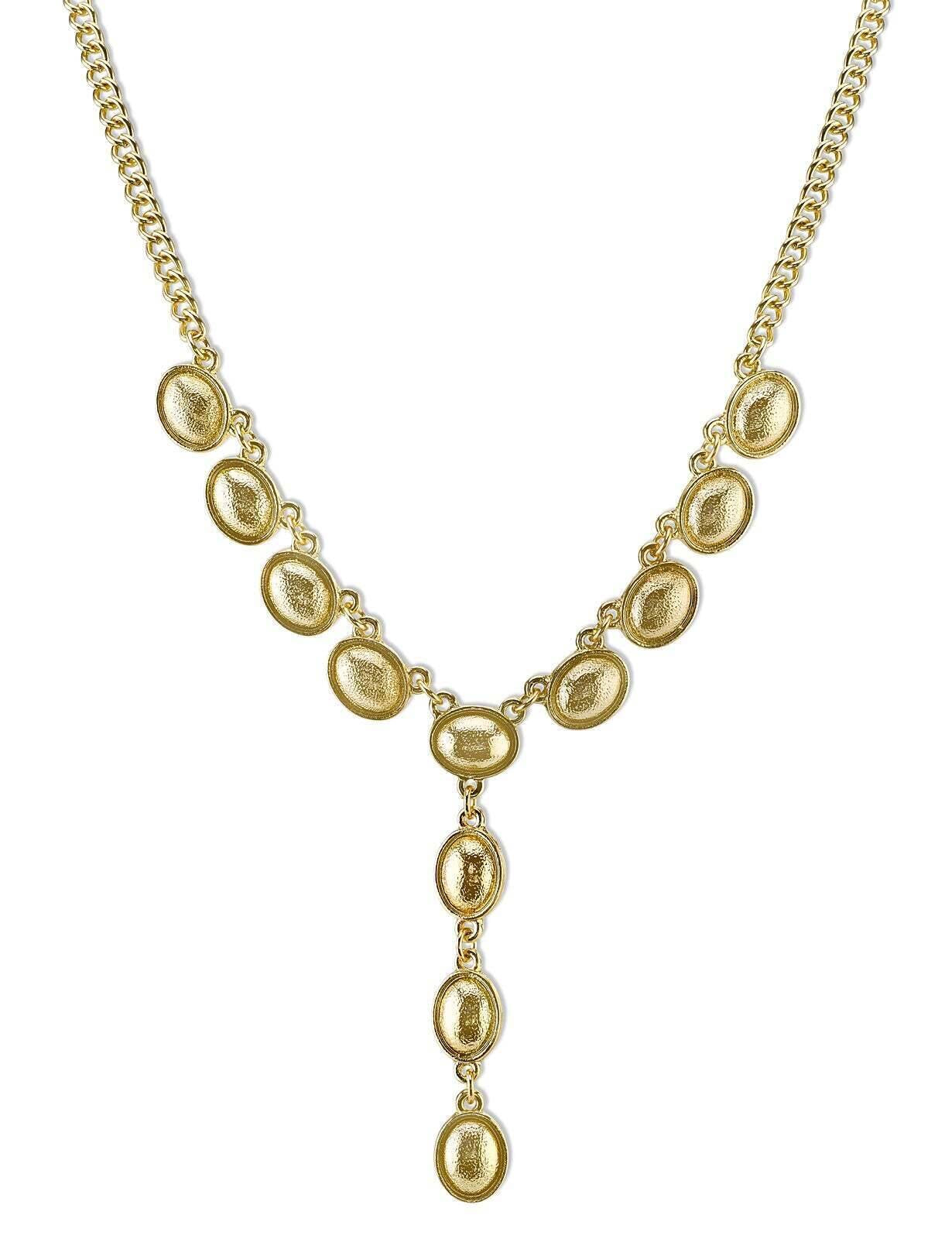 2028 Jewelry Genevieve Gold Oval Link Y-Necklace 16" + 3" Extender