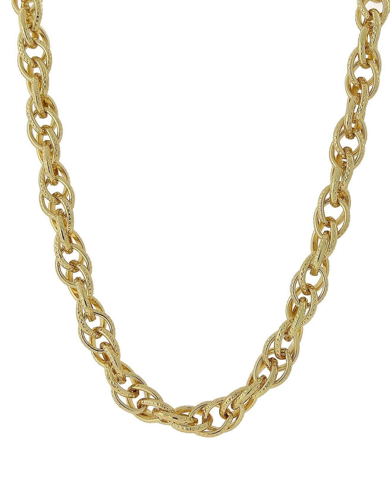 2028 Jewelry Double Link Chain Necklace 18"
