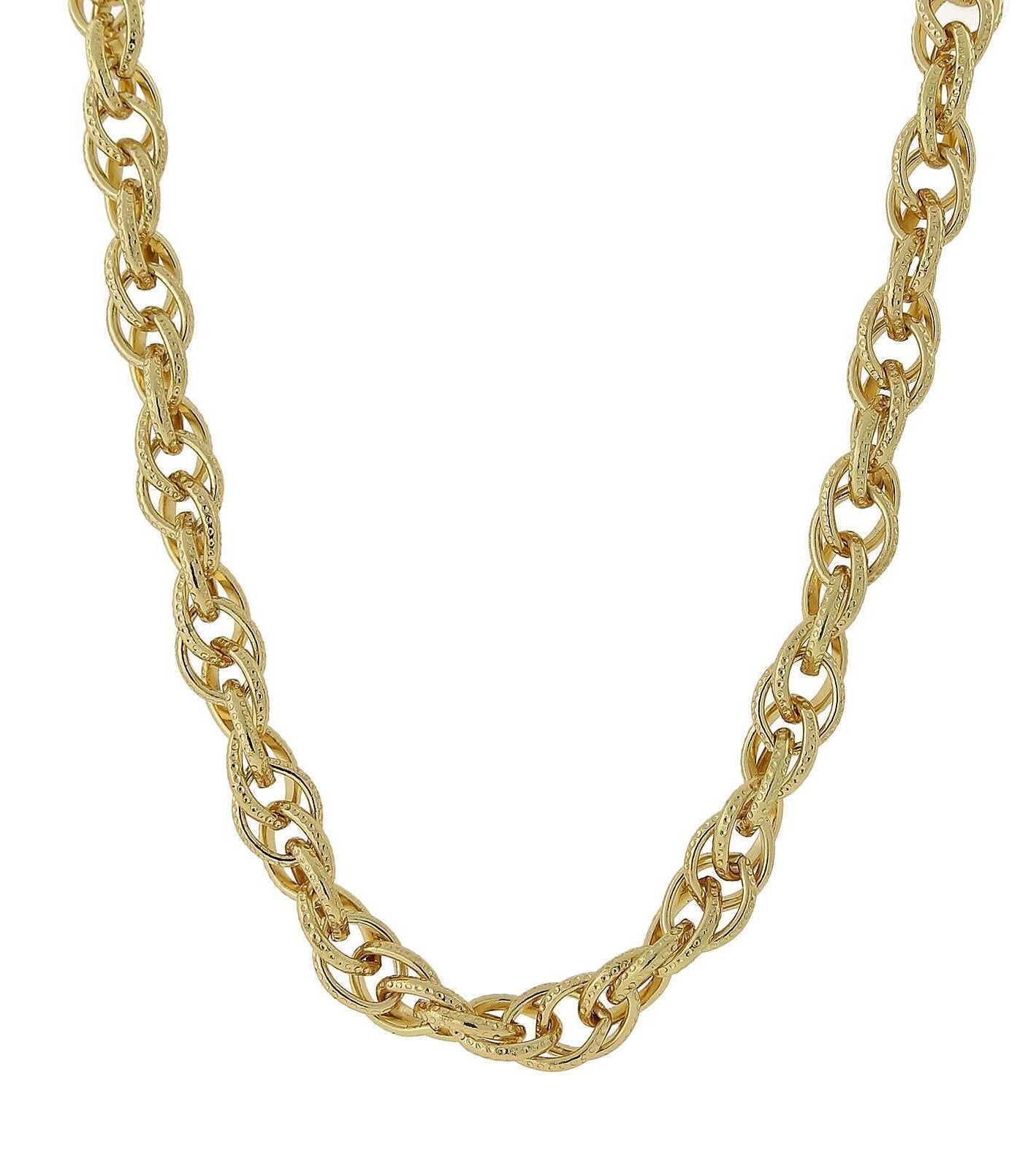 2028 Jewelry Double Link Chain Necklace 18"