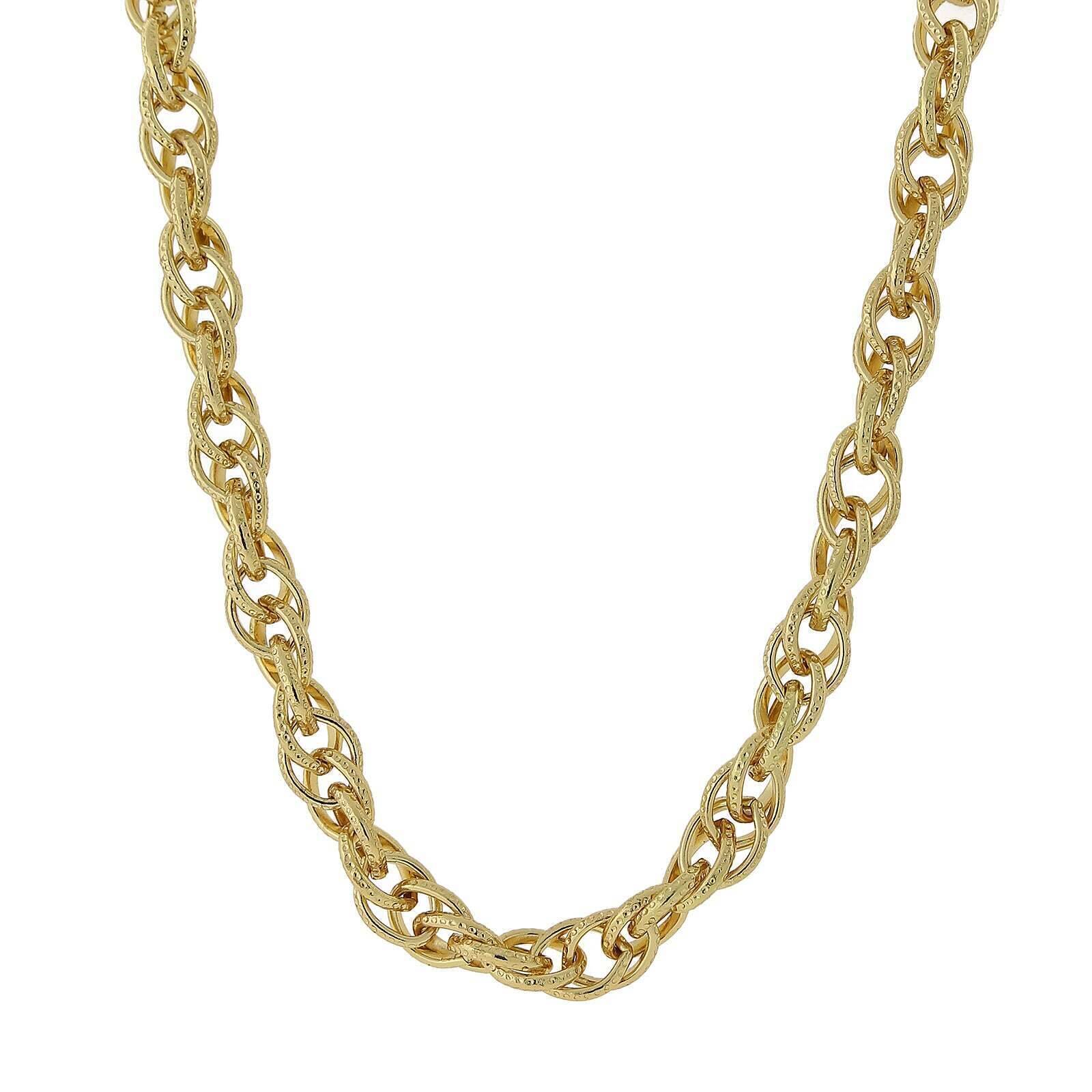 2028 Jewelry Double Link Chain Necklace 18"