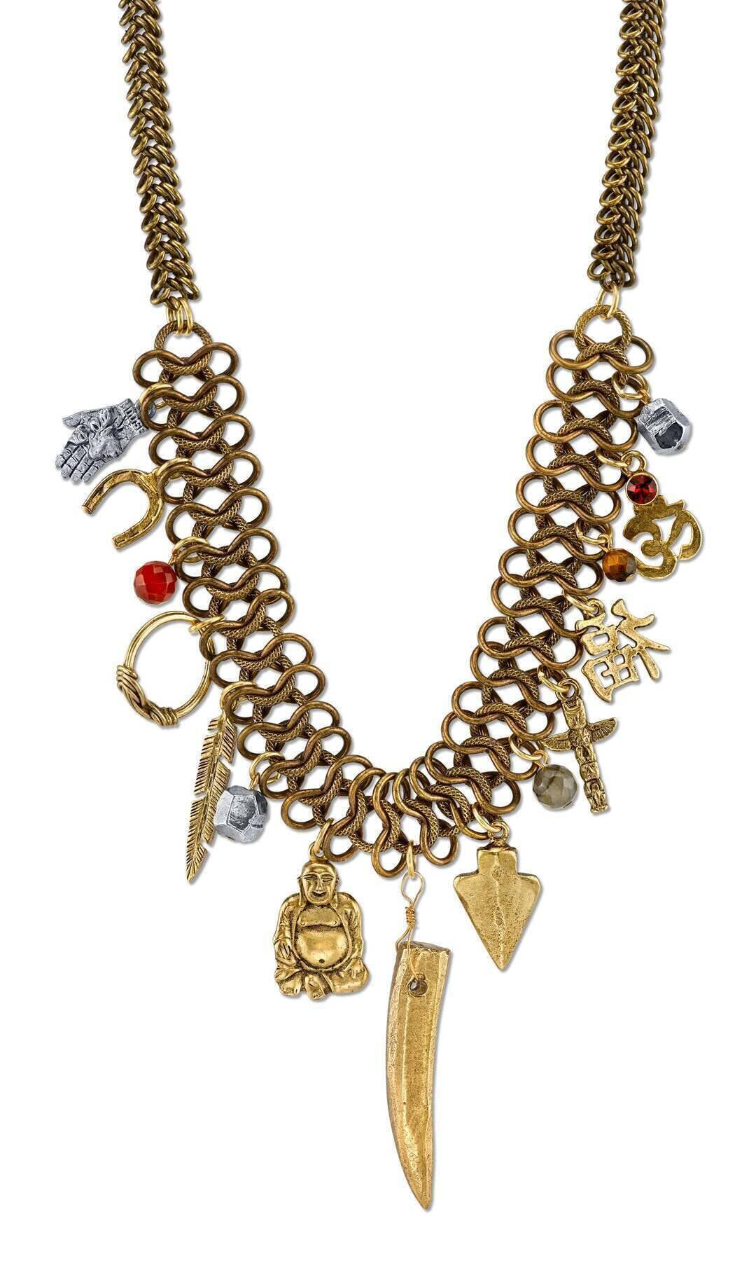 T.R.U. Lucky Charms Vintage Chain Necklace 16" + 3" Extender