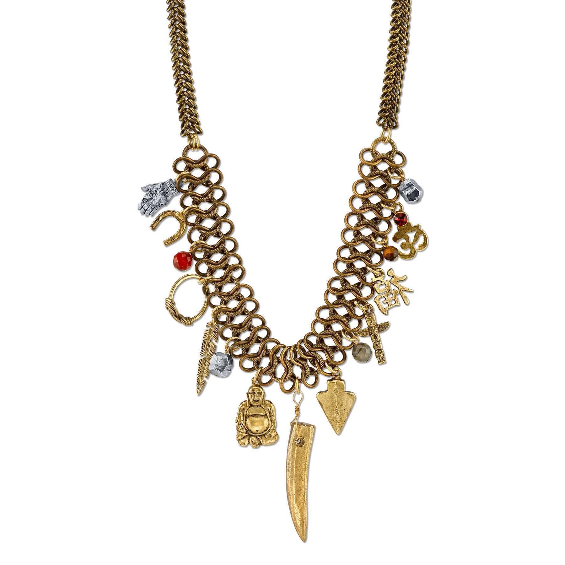 T.R.U. Lucky Charms Vintage Chain Necklace 16" + 3" Extender