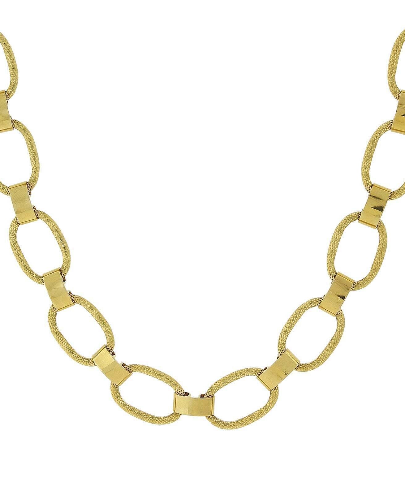 1928 Jewelry Classic Textured Link Necklace 18"