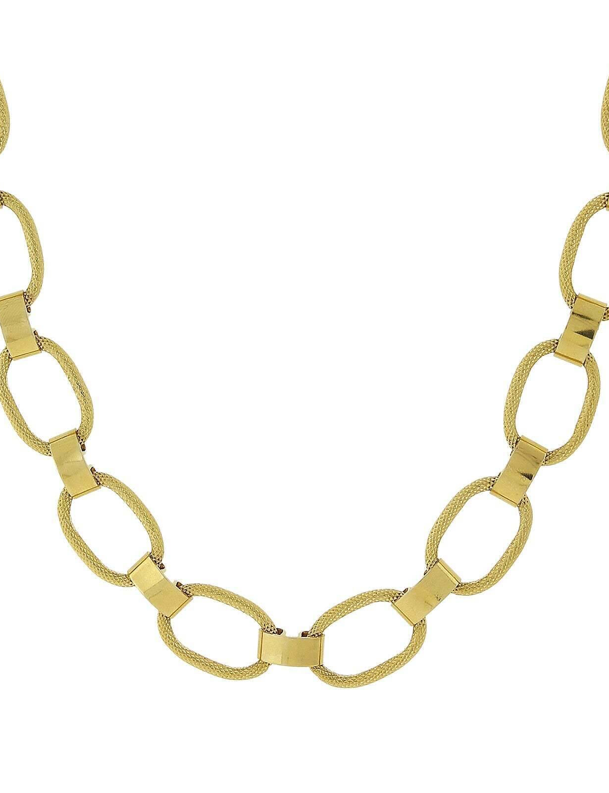 1928 Jewelry Classic Textured Link Necklace 18"