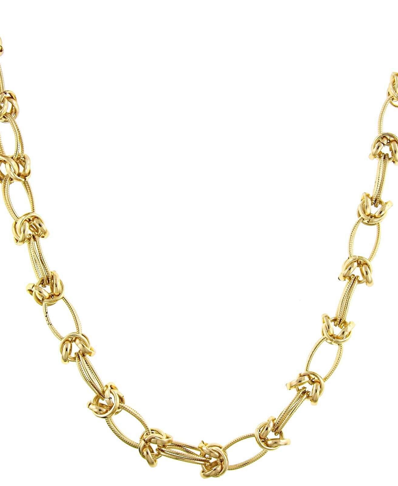 1928 Jewelry Gold Fancy Link Necklace 16" + 3" Extender