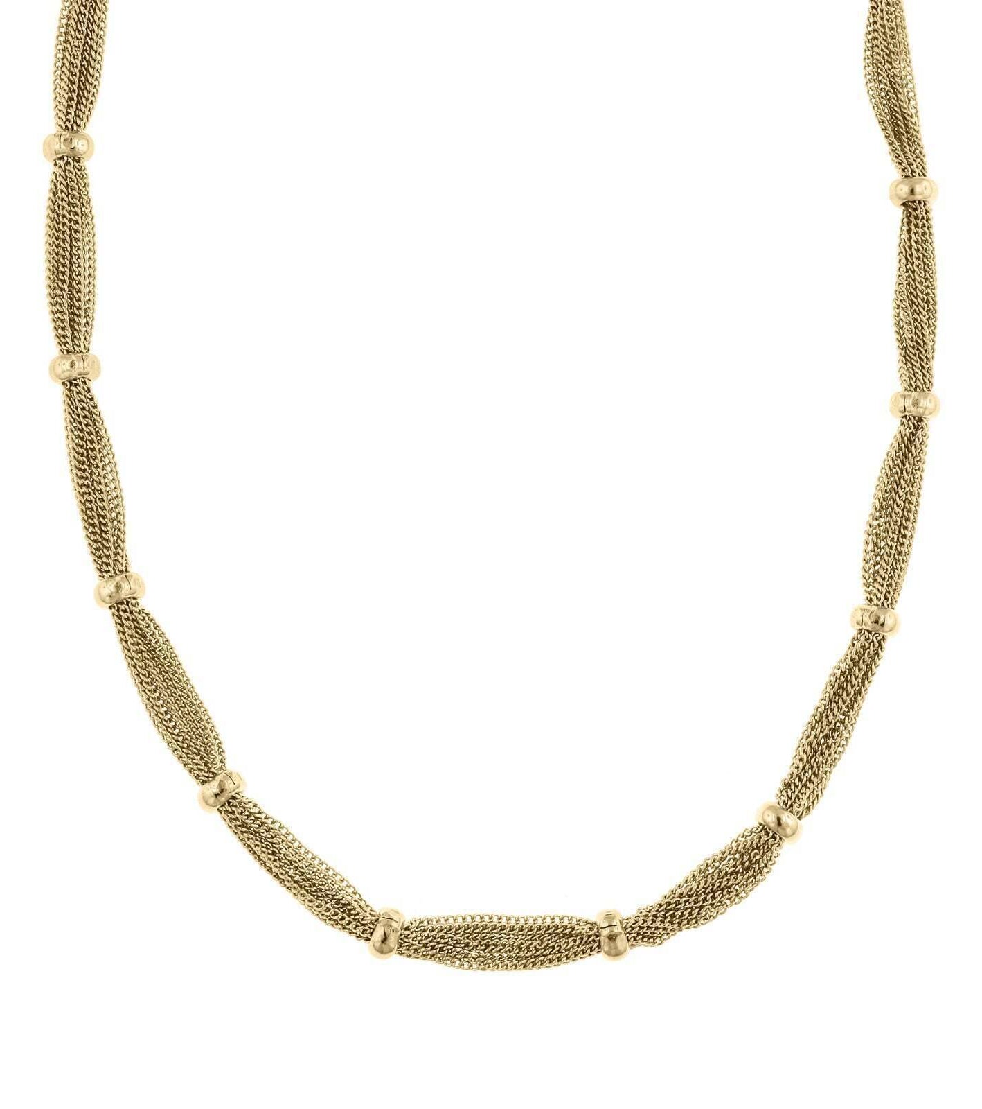 2028 Jewelry Gold Station Chain Necklace 18.5"