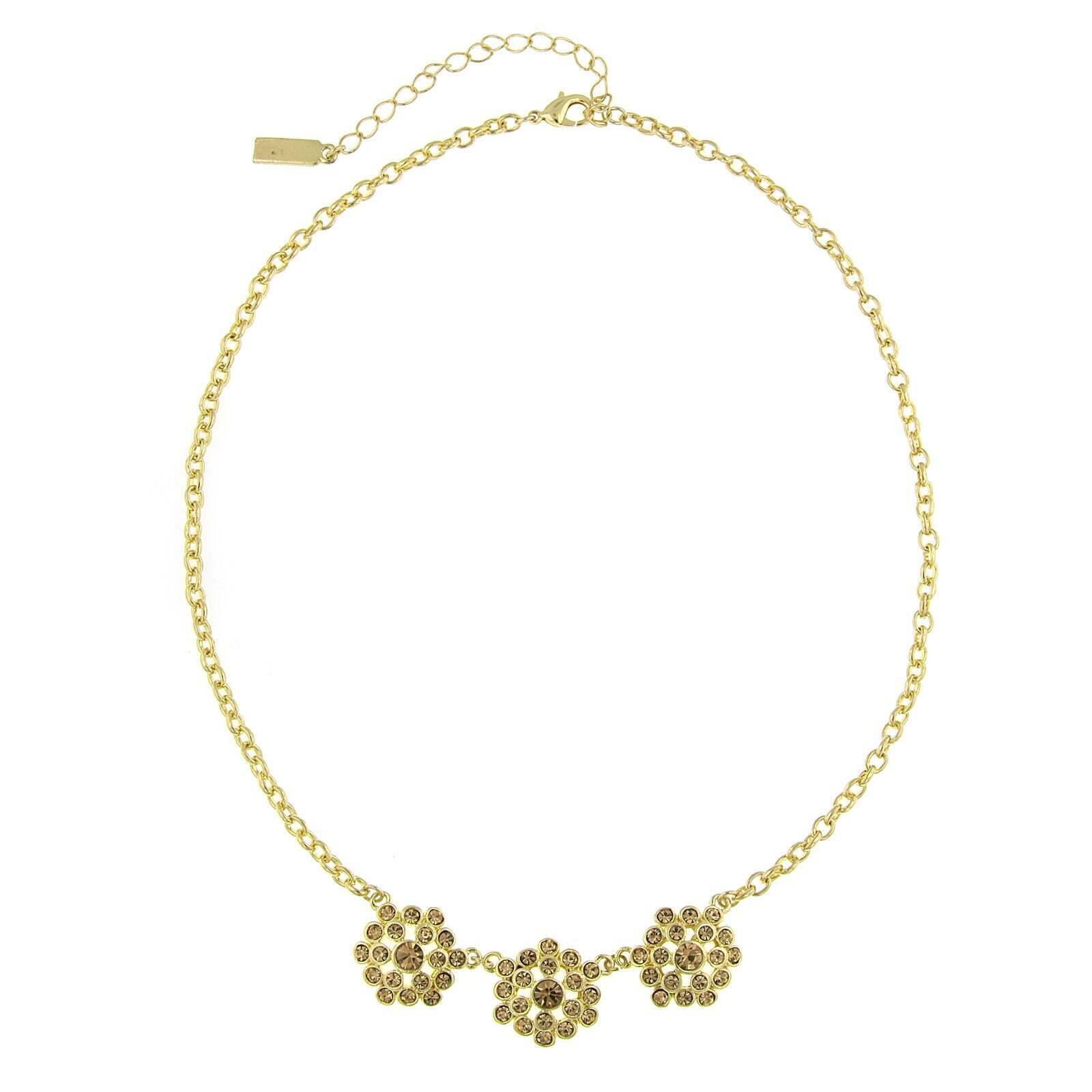 2028 Jewelry Light Colorado Cluster Station Collar Necklace 16" + 3" Extender