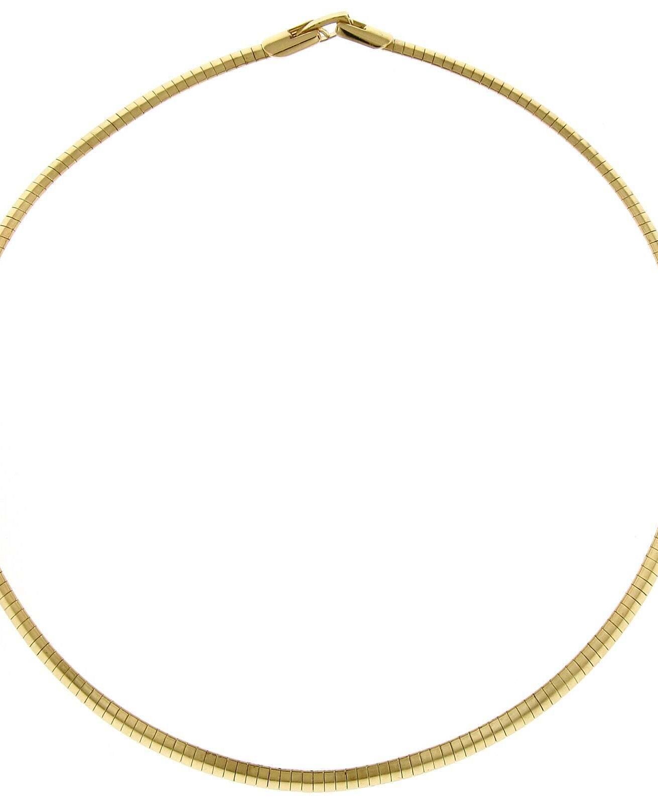 2028 Jewelry Gold Coil Omega Necklace 16"