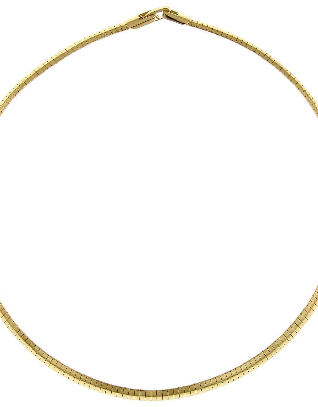 2028 Jewelry Gold Coil Omega Necklace 16"