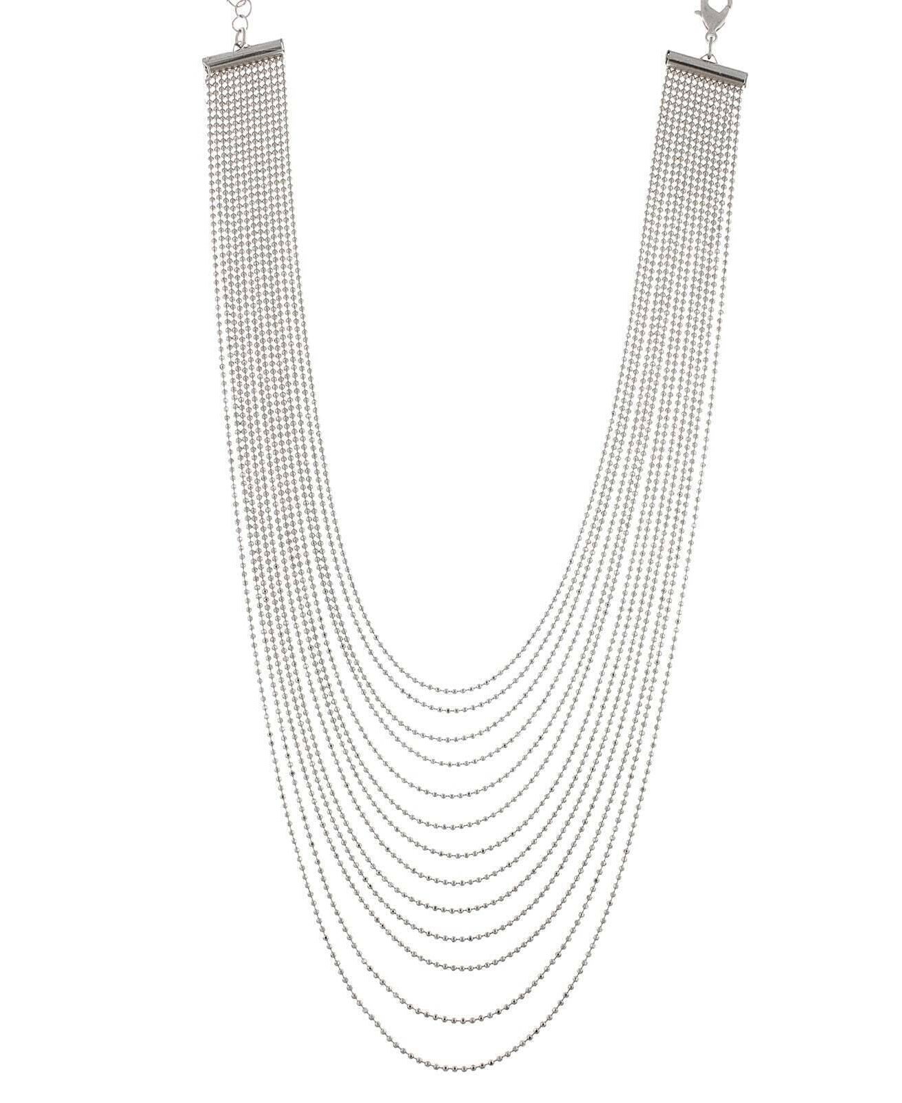 2028 Jewelry Multi-Row Chain Necklace 15" + 3" Extender
