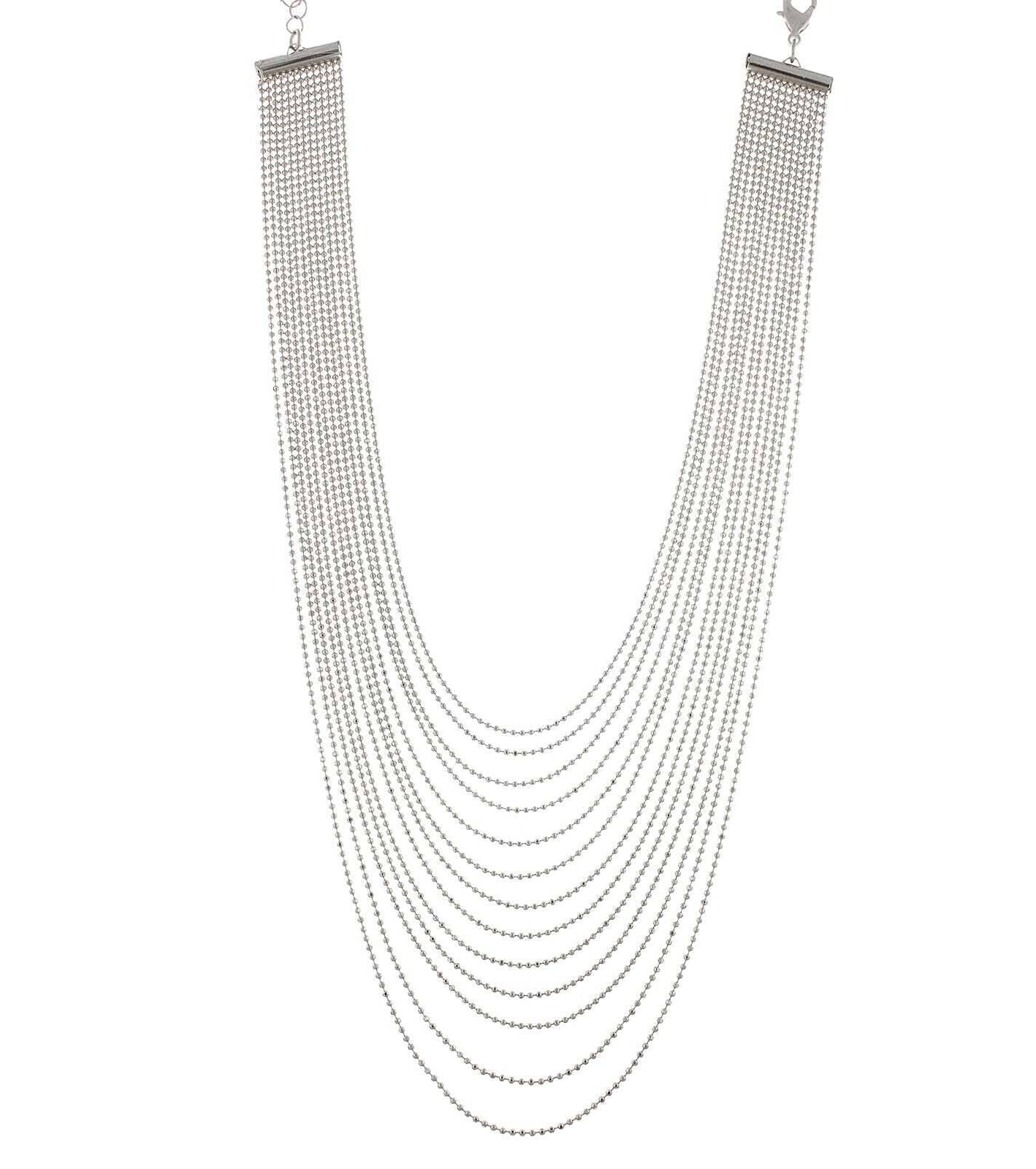 2028 Jewelry Multi-Row Chain Necklace 15" + 3" Extender