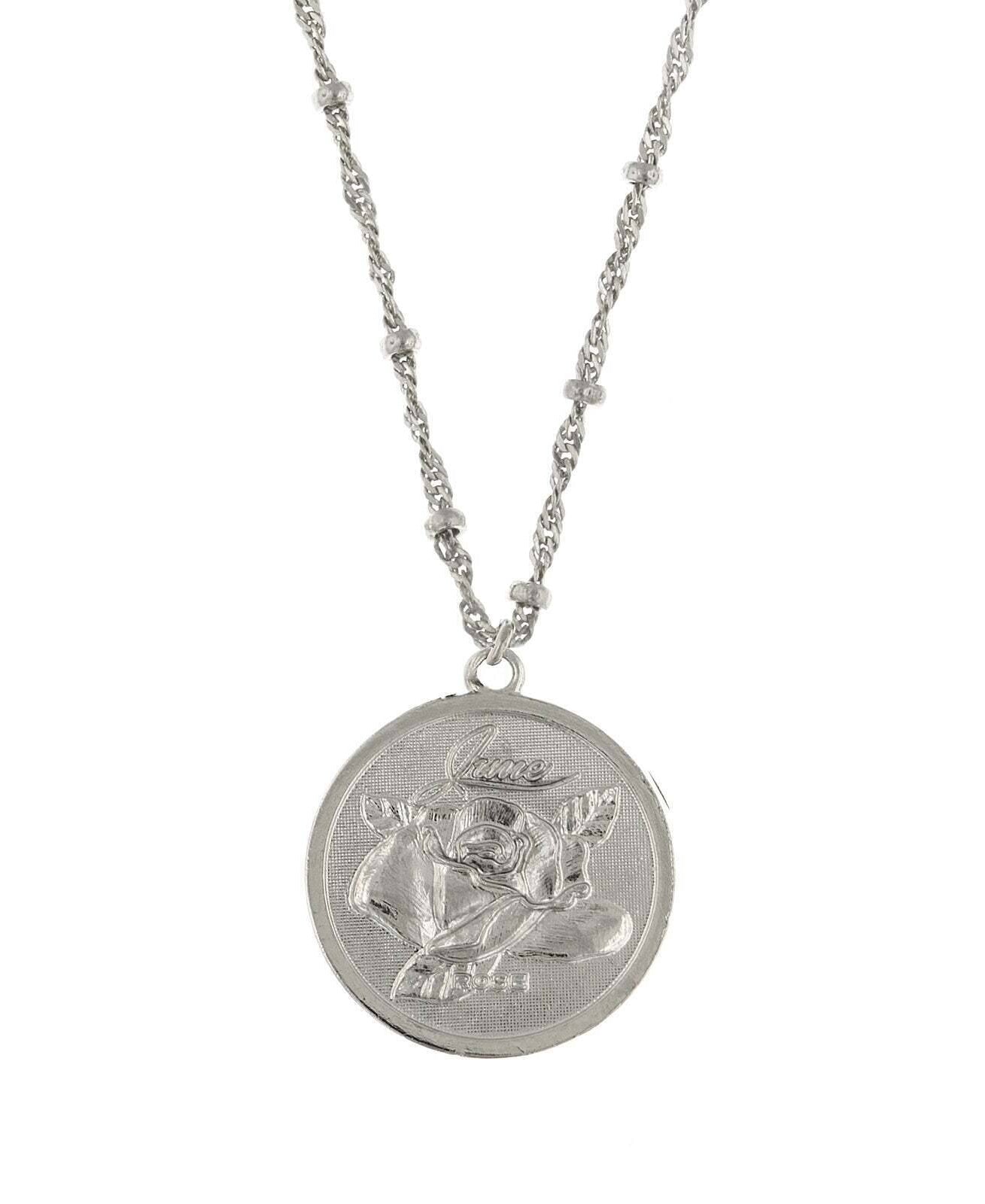 1928 Jewelry Flower Of The Month Pendant Necklace 16" + 3" Extender